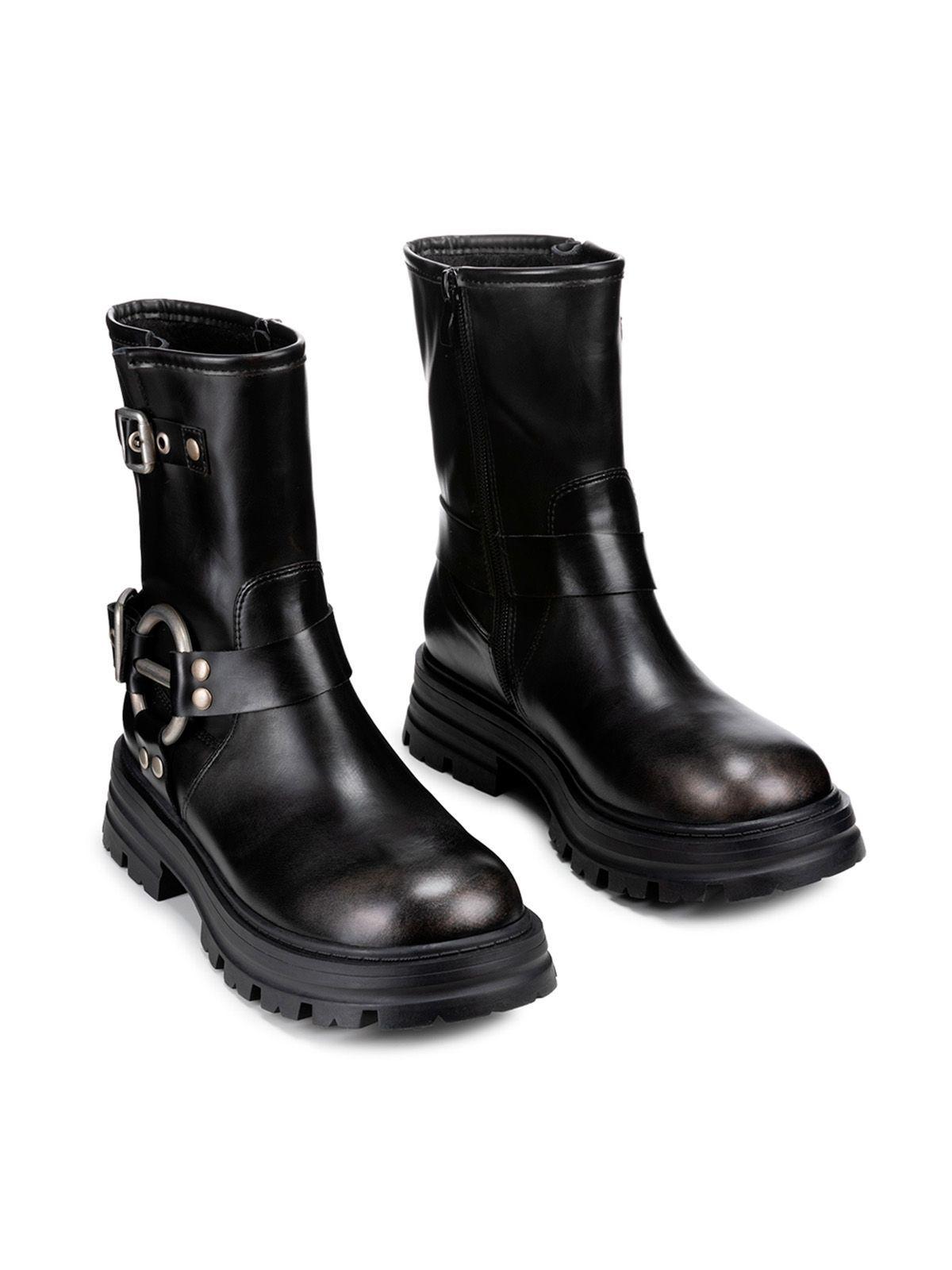 Botin Negro Casual Mujer Weide YL75-2