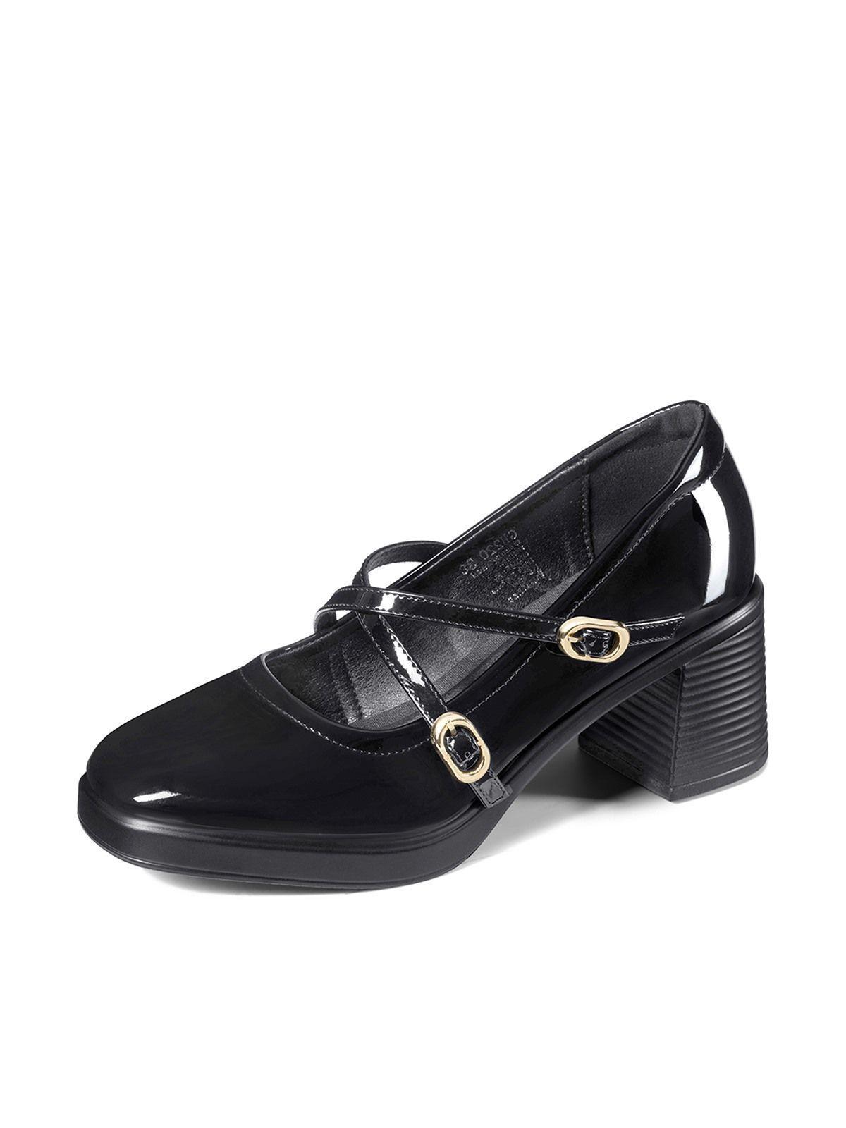 Zapatos Taco Casual PU Acharolado Mujer Cuadrado Weide GH220-0