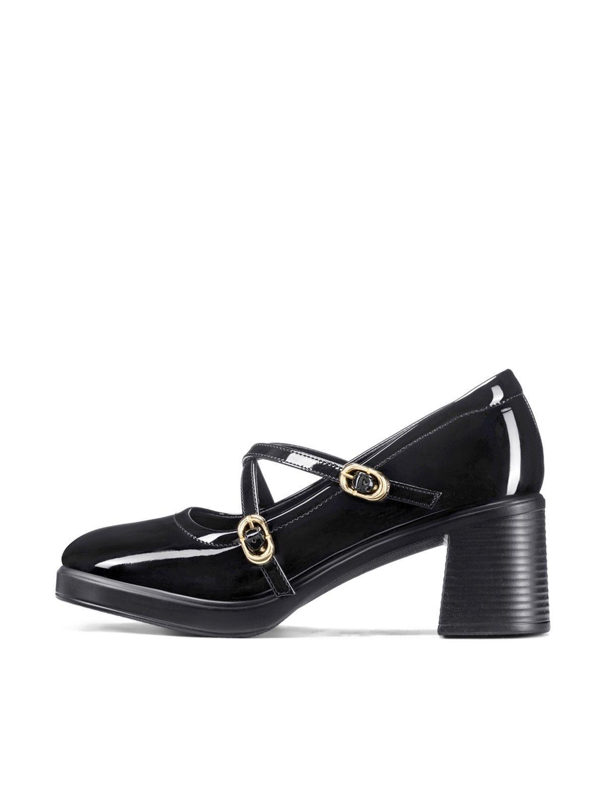 Zapatos Taco Casual PU Acharolado Mujer Cuadrado Weide GH220-1