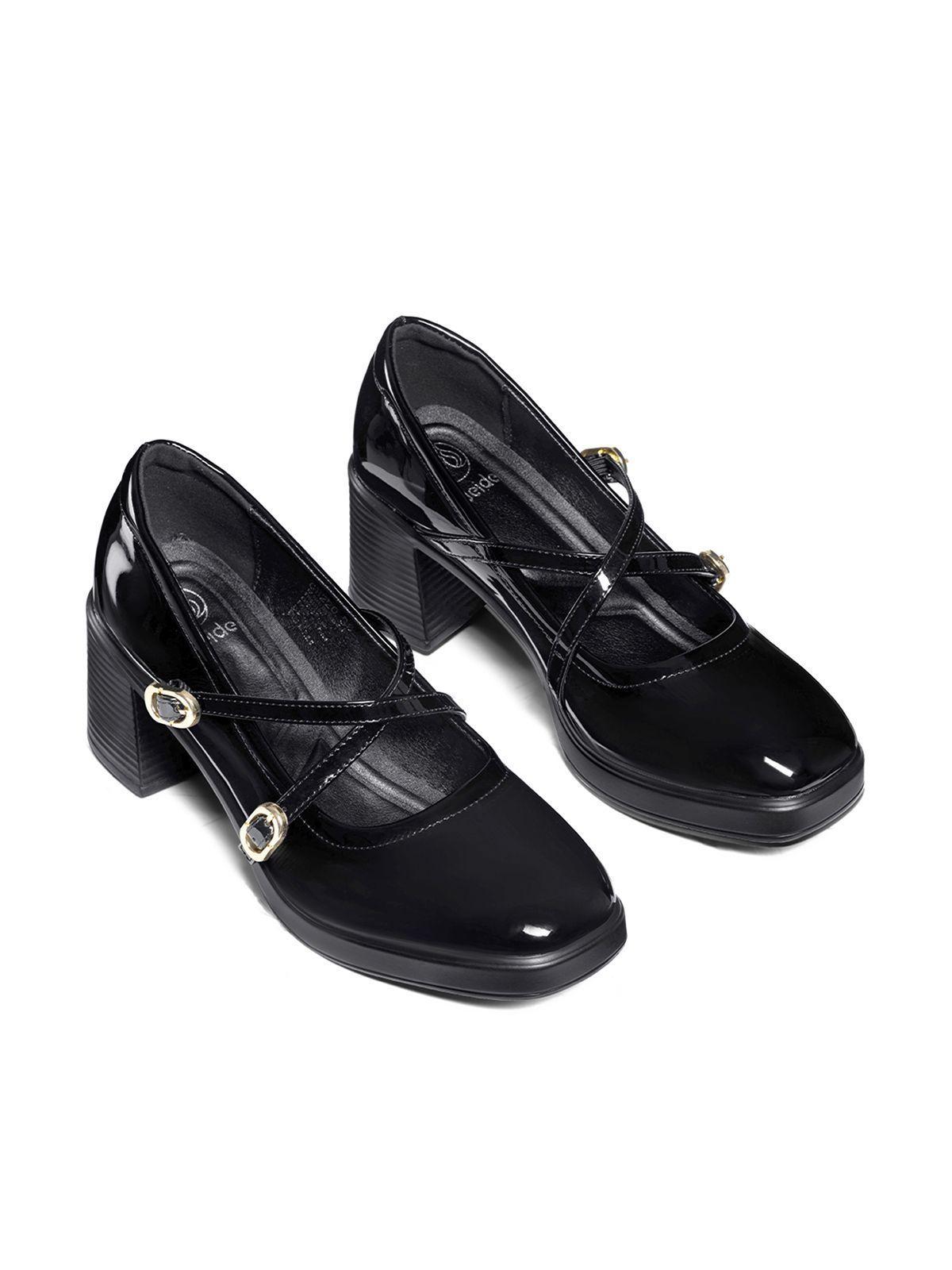 Zapatos Taco Casual PU Acharolado Mujer Cuadrado Weide GH220-2