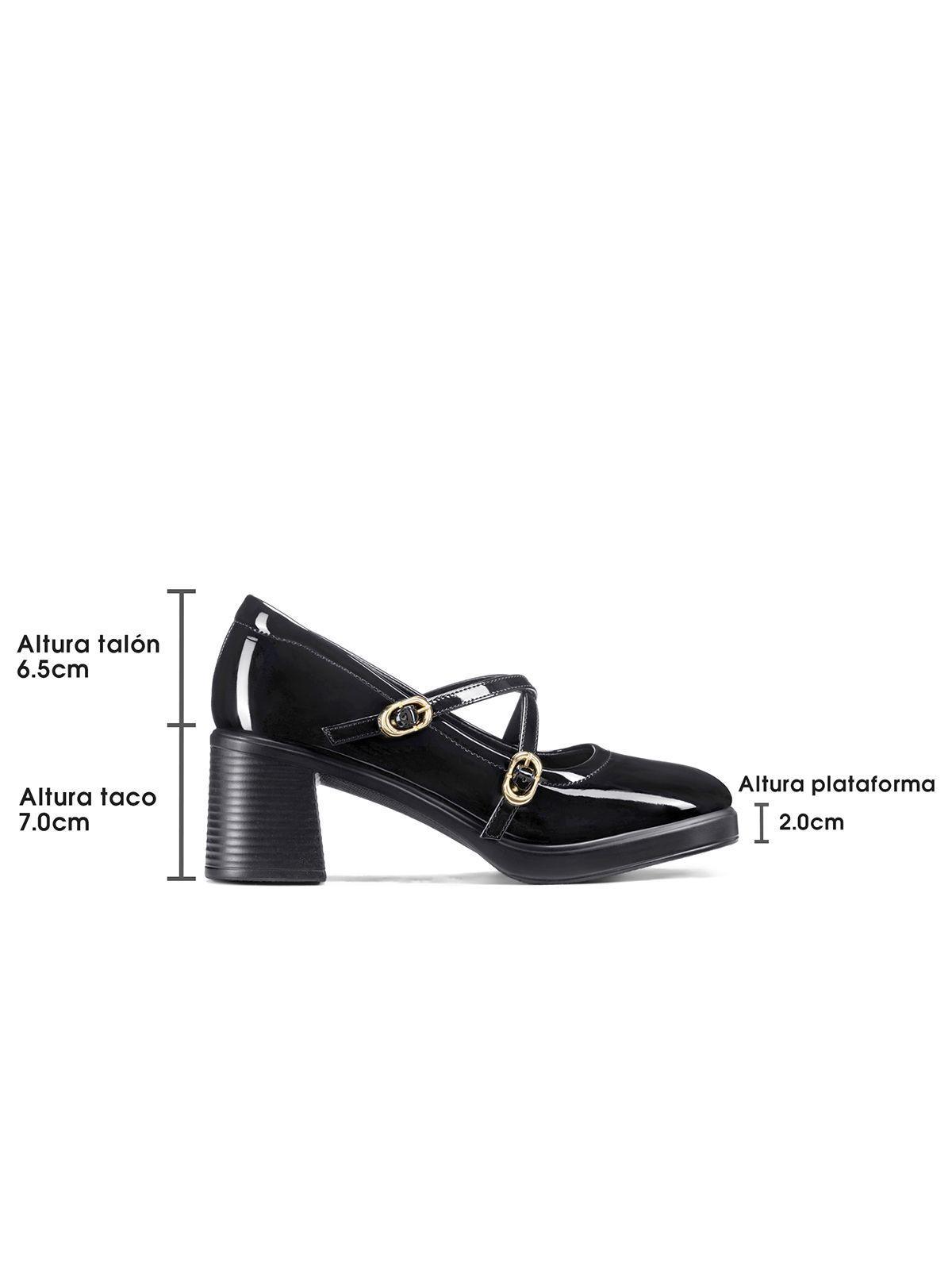 Zapatos Taco Casual PU Acharolado Mujer Cuadrado Weide GH220-3