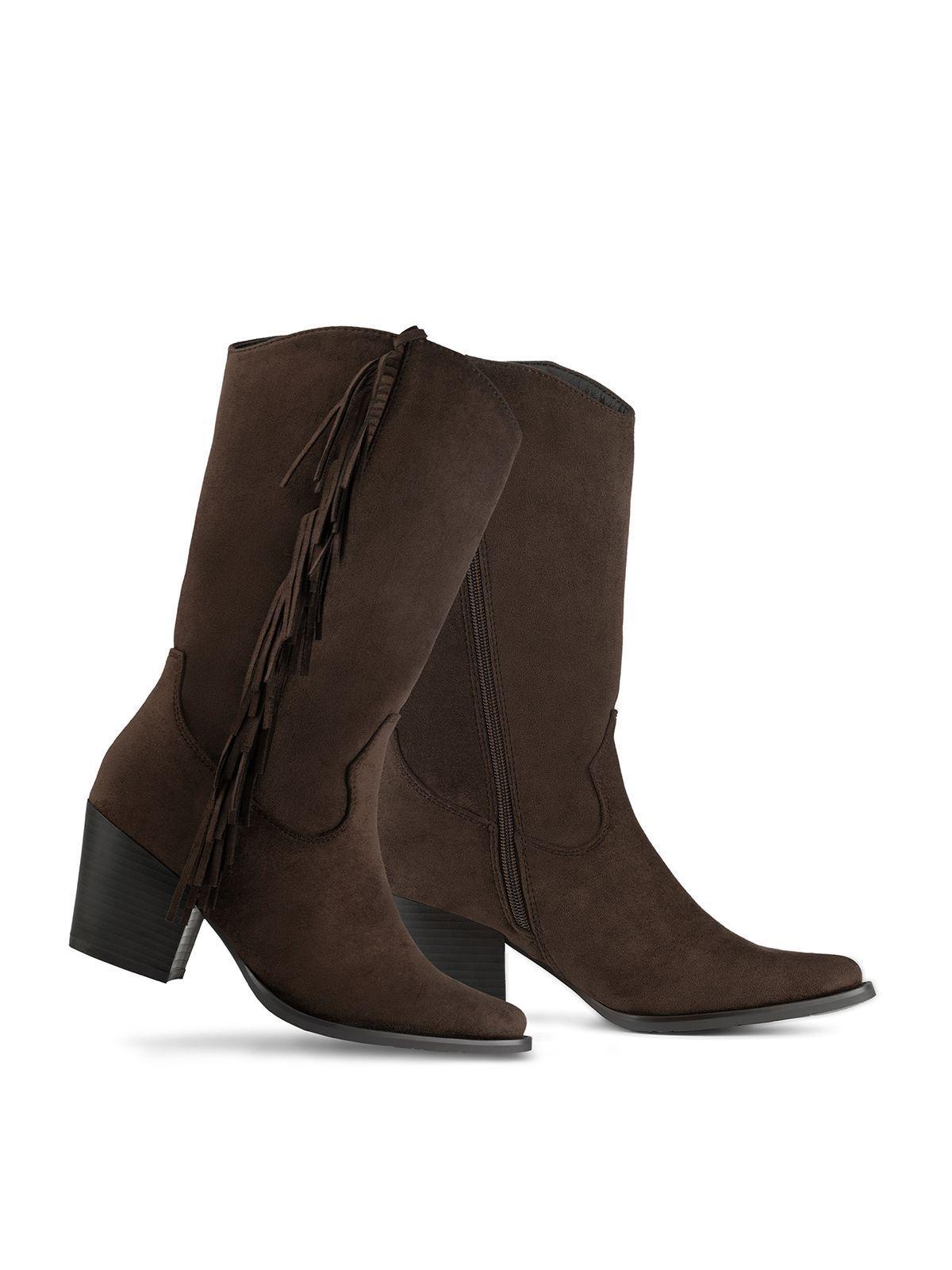 Bota Taco Mujer Outdoor PU Textil Weide HX535-4
