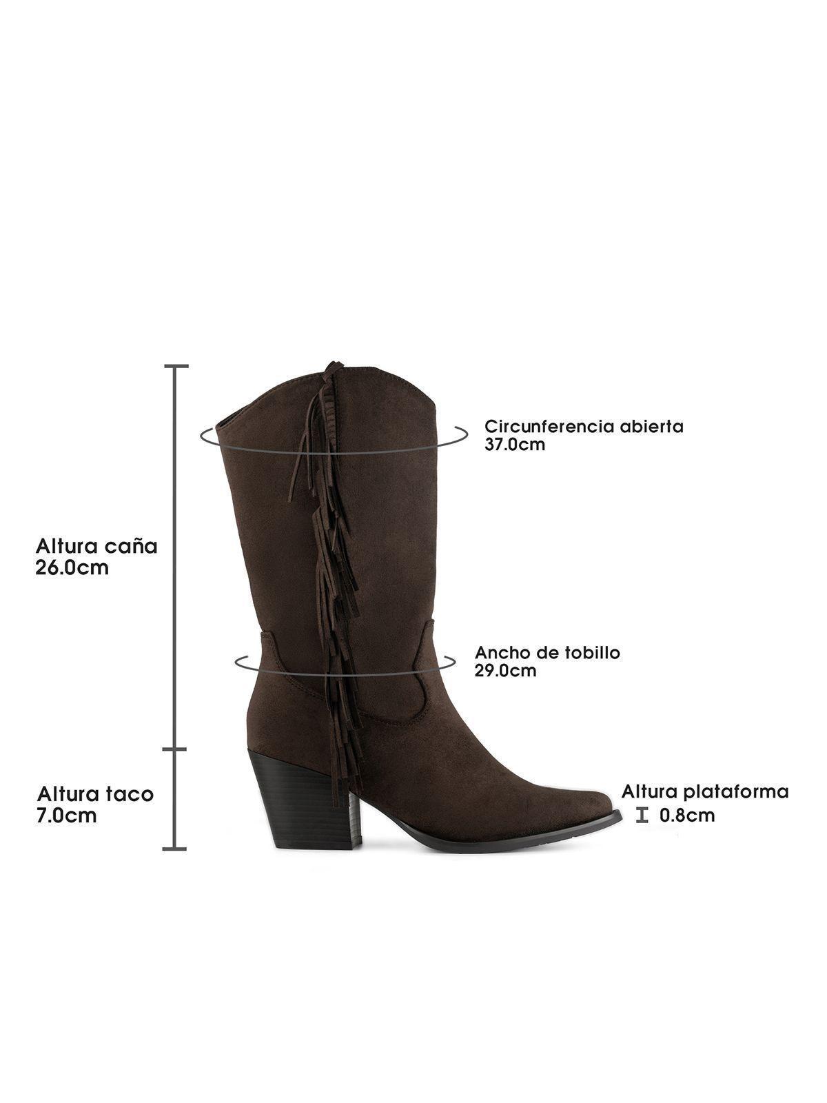 Bota Taco Mujer Outdoor PU Textil Weide HX535-6