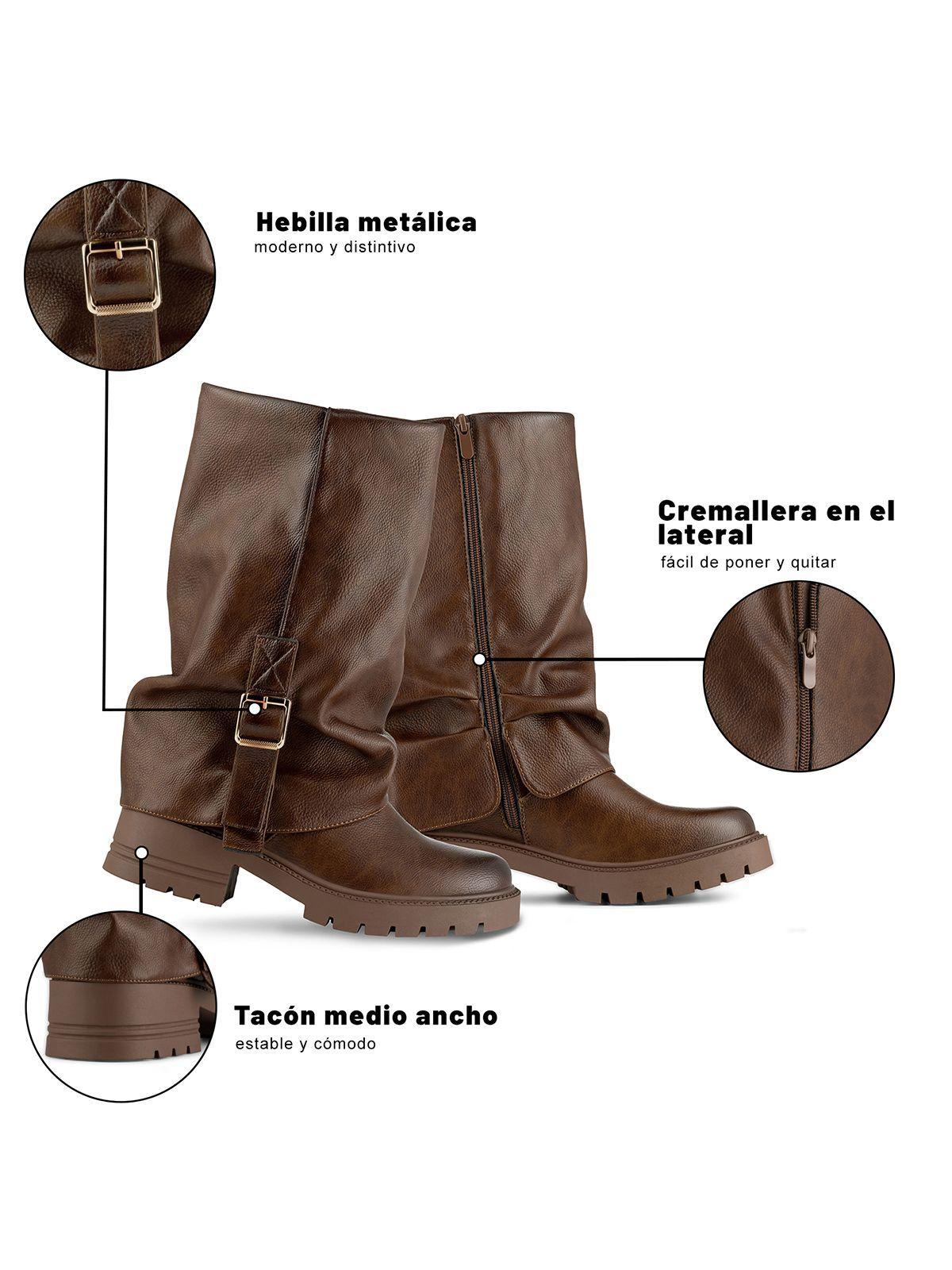 Bota Taco Mujer Casual PU Weide ZS87-7