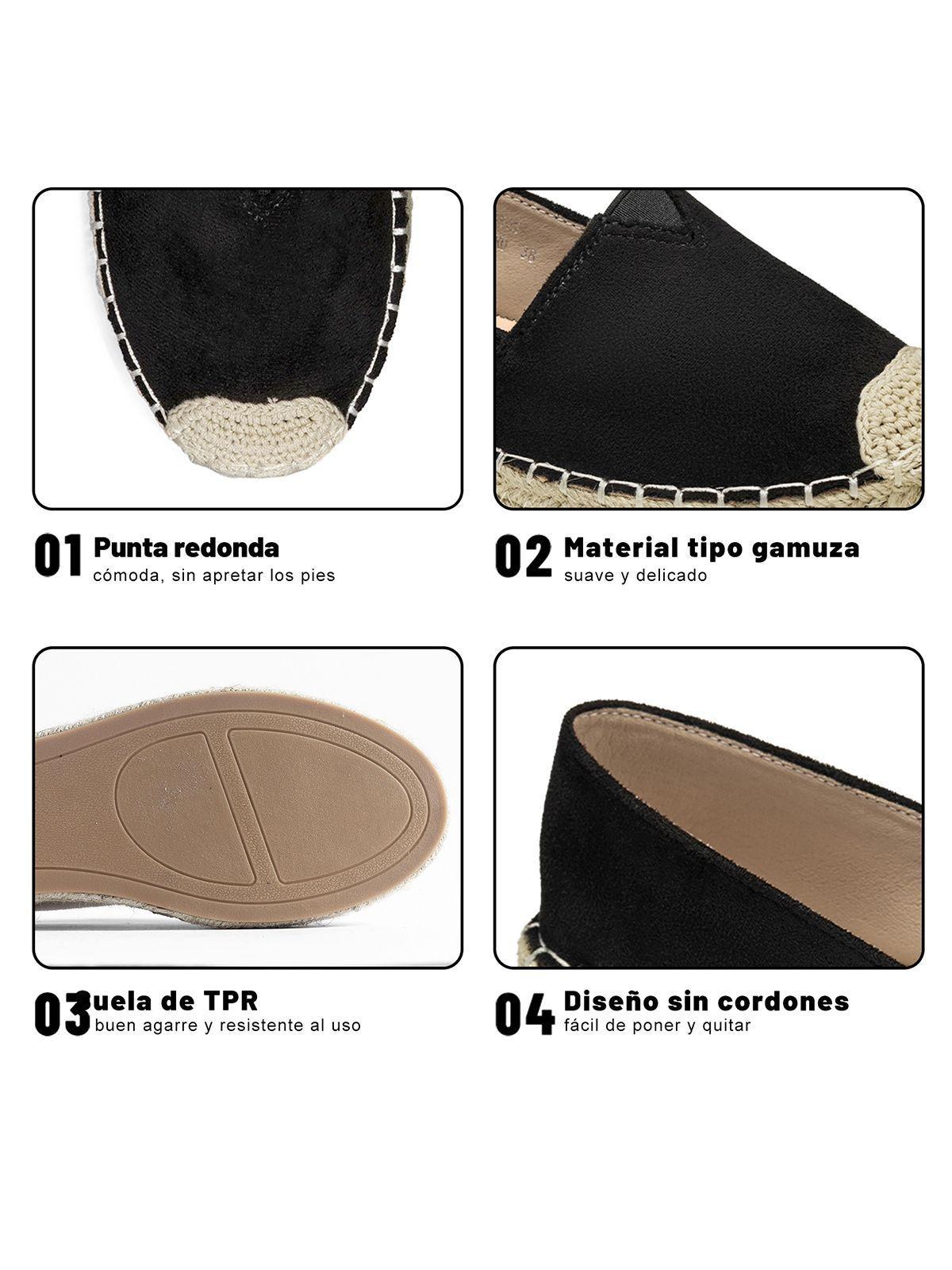 Alpargatas PU Textil Mujer Plano Weide QIU525-4