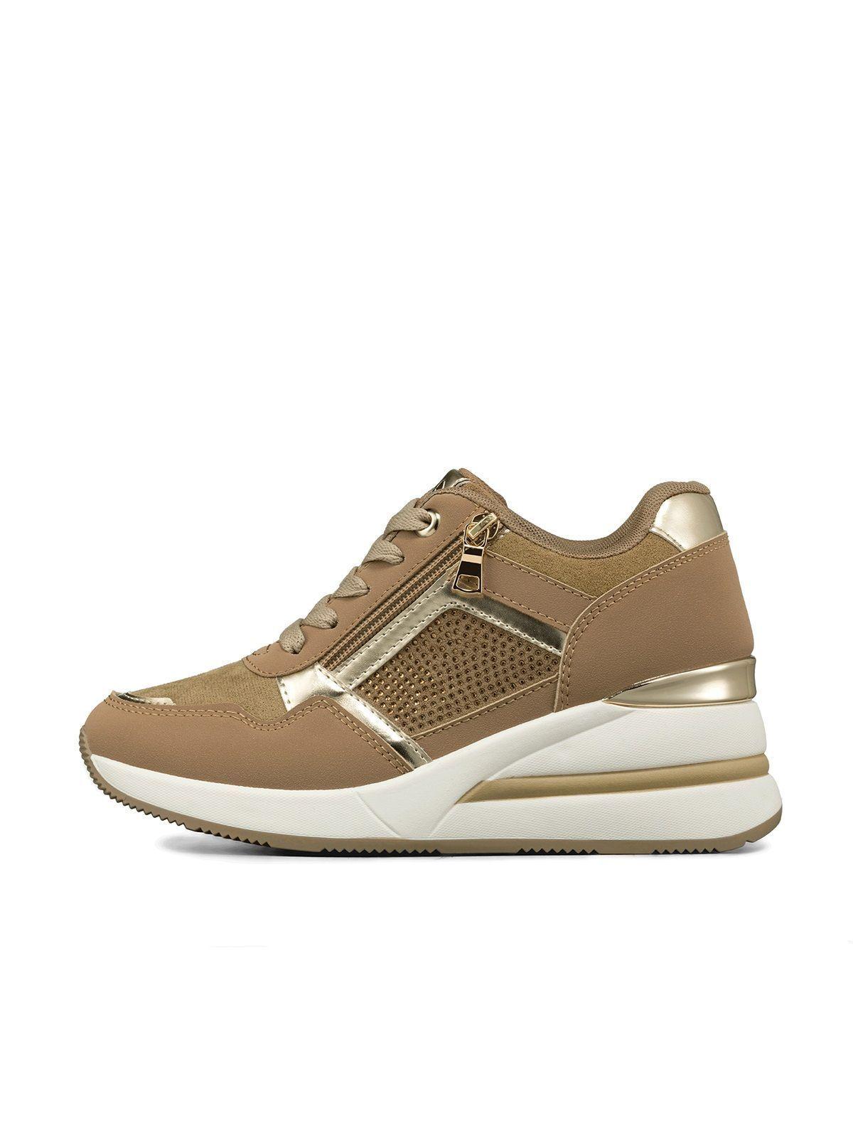 Zapatilla Deportiva Taco Cuña Malla Mujer Weide JLL61-4