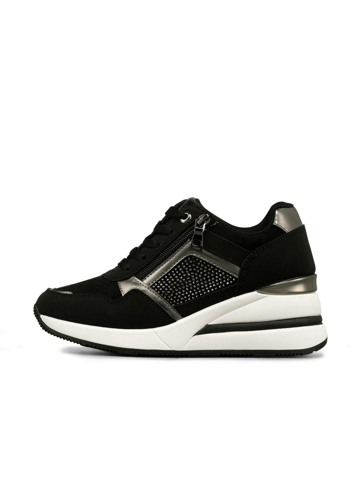 Zapatilla Deportiva Taco Cuña Malla Mujer Weide JLL61-0