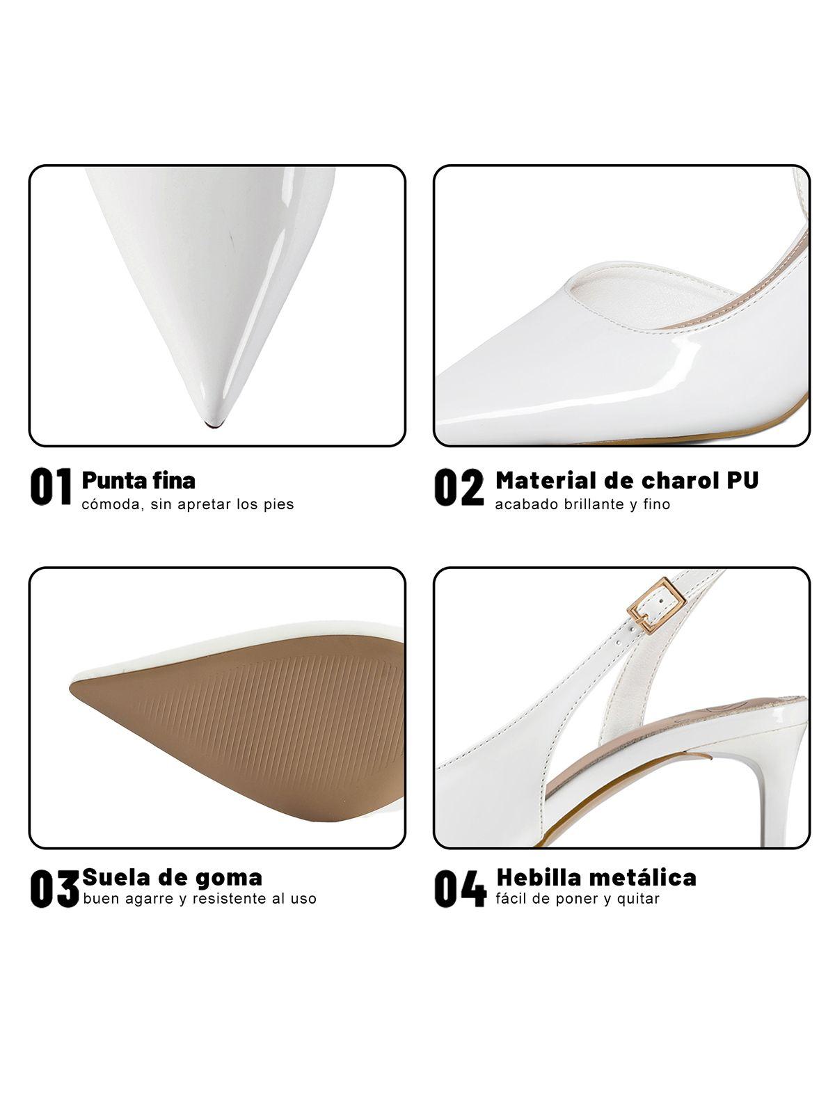 Zapatos Taco Casual PU Acharolado Mujer Aguja Weide QIU522-4
