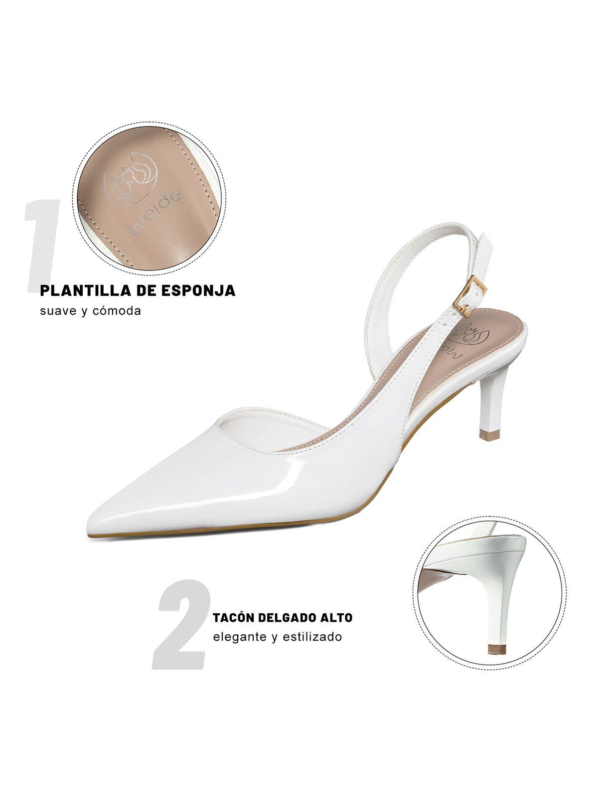 Zapatos Taco Casual PU Acharolado Mujer Aguja Weide QIU522-5