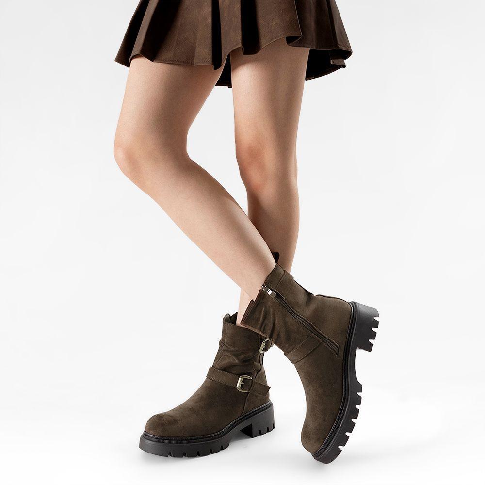 Botín Taco Mujer Casual PU Textil Weide CZY652-2