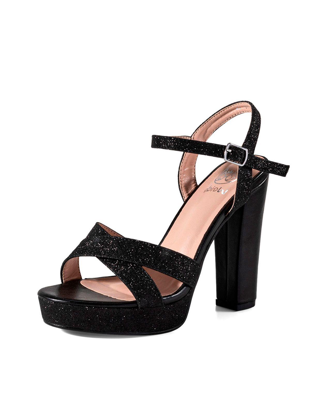 Sandalia Taco Alto Negro Fiesta YOU225 Weide-0