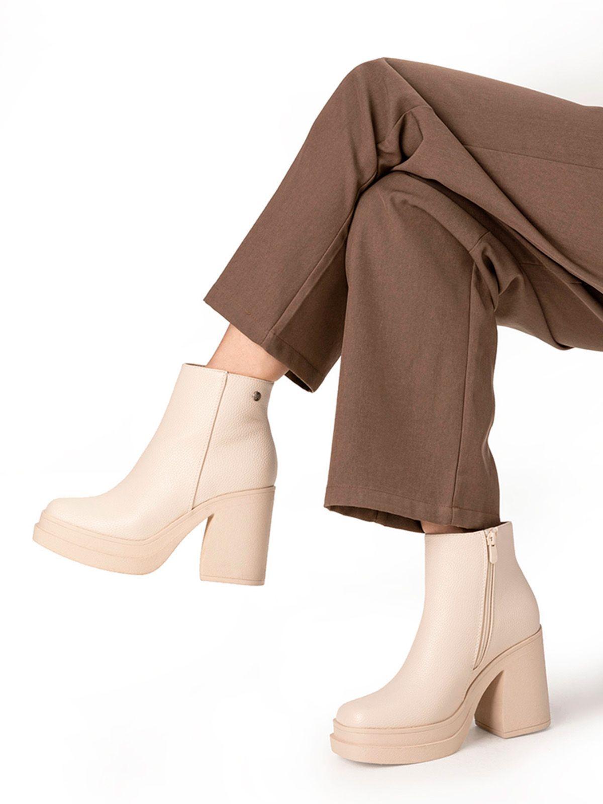 Botin Beige Casual Mujer Weide CZY572-2