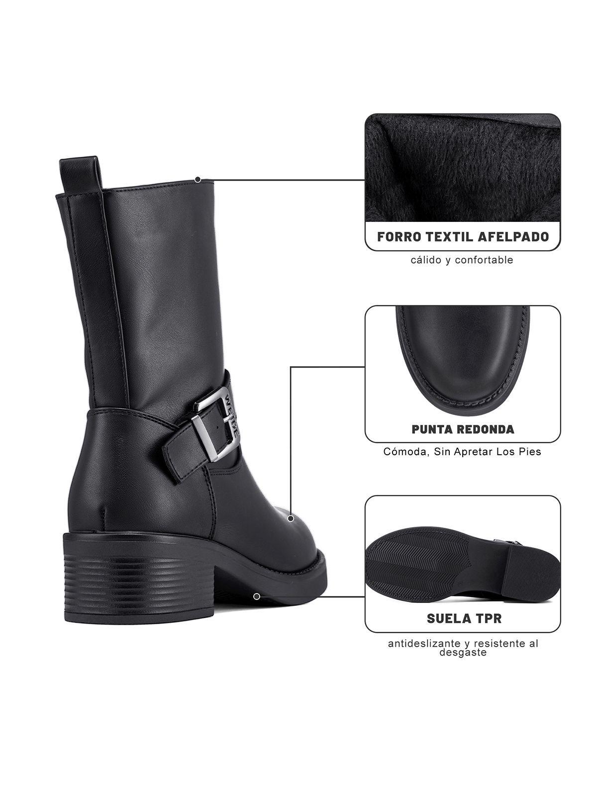 Botín Taco Mujer Casual PU Weide ZS82-8