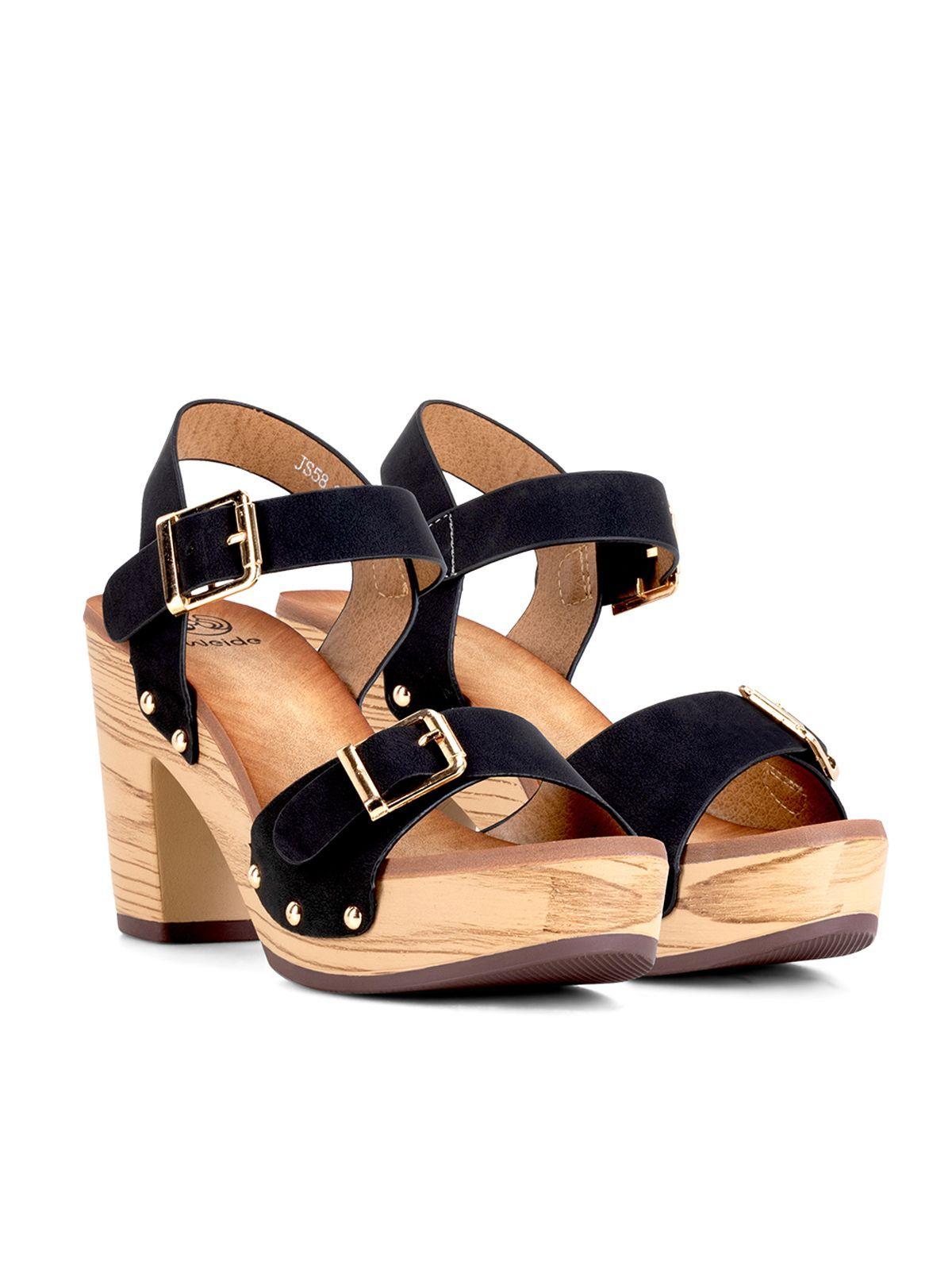 Sandalia Plataforma Negro Casual JS58 Weide-5