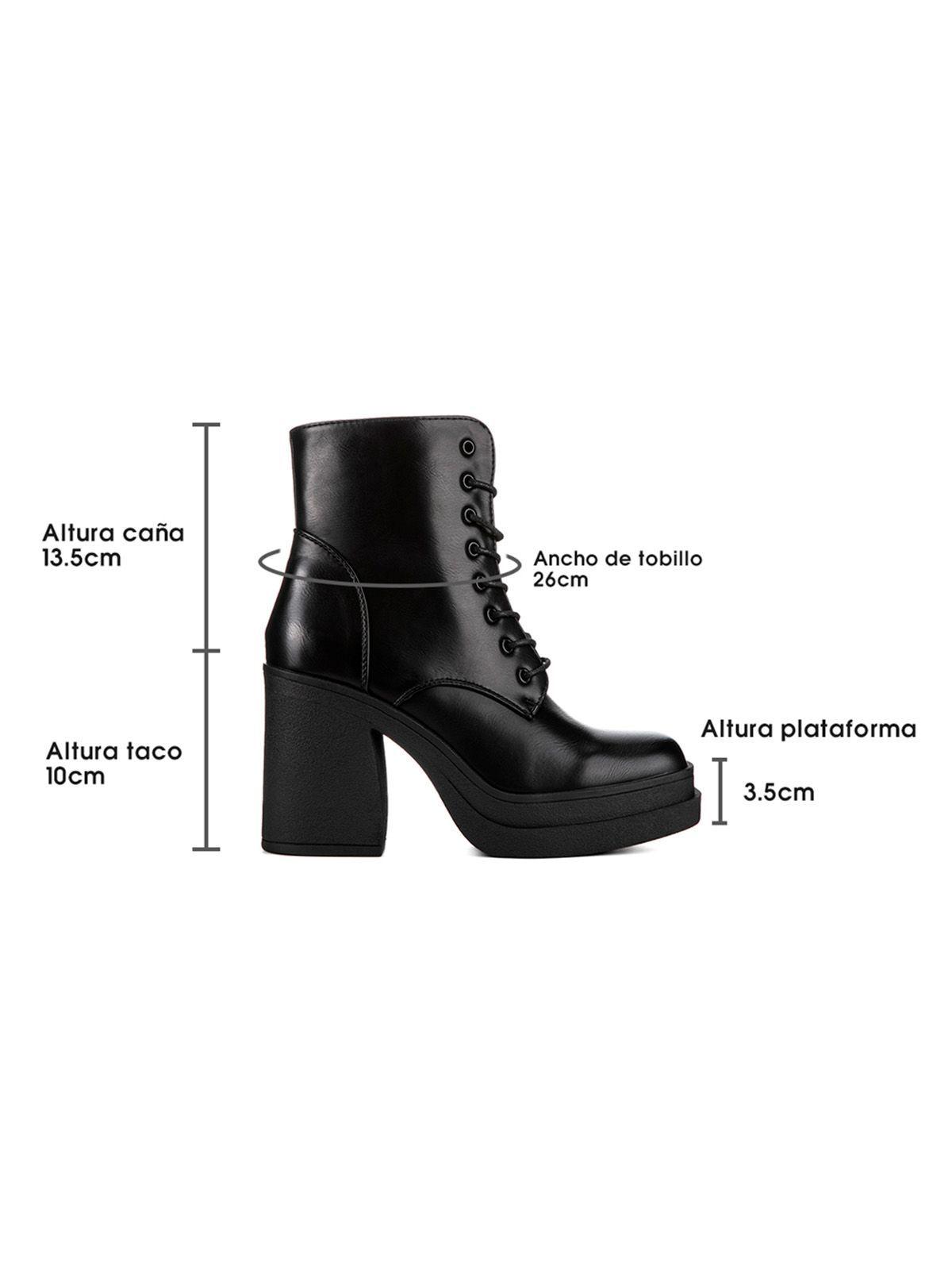 Botin Negro Casual Mujer Weide CZY573-5