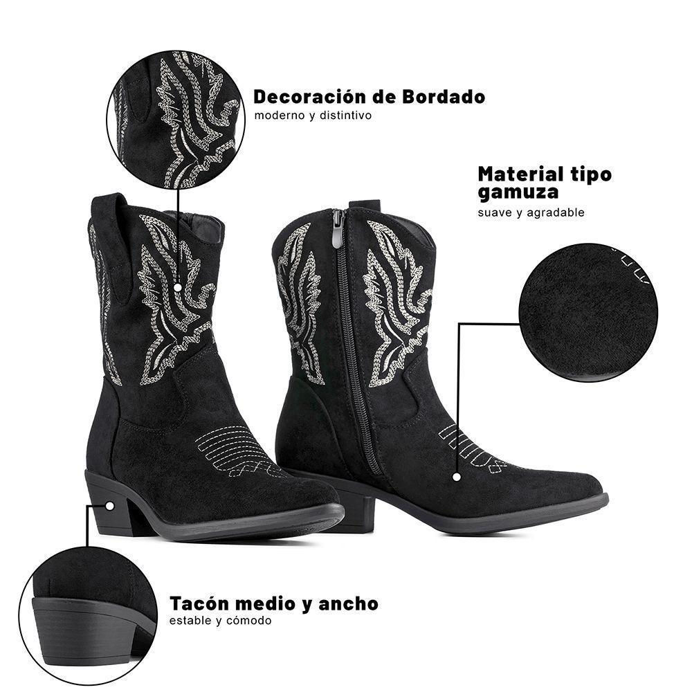Bota Taco Mujer Estilo Vaquero Weide CZY650-7