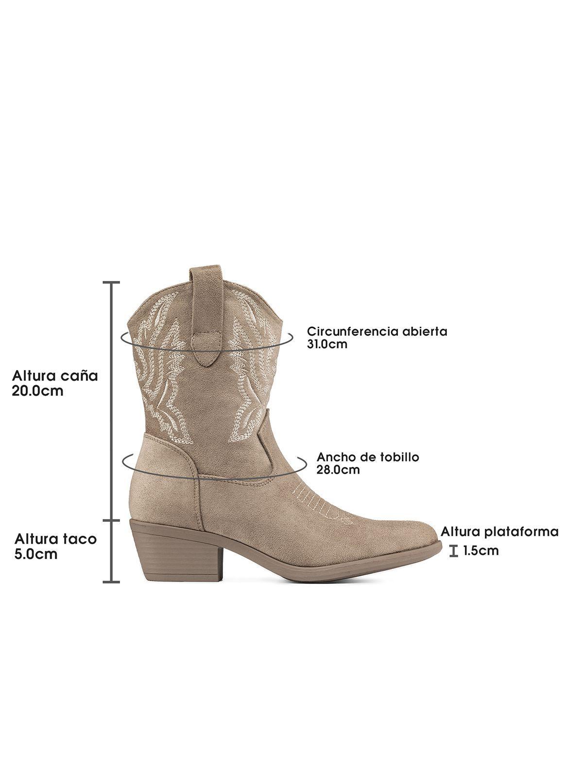 Bota Taco Mujer Estilo Vaquero Weide CZY650-5