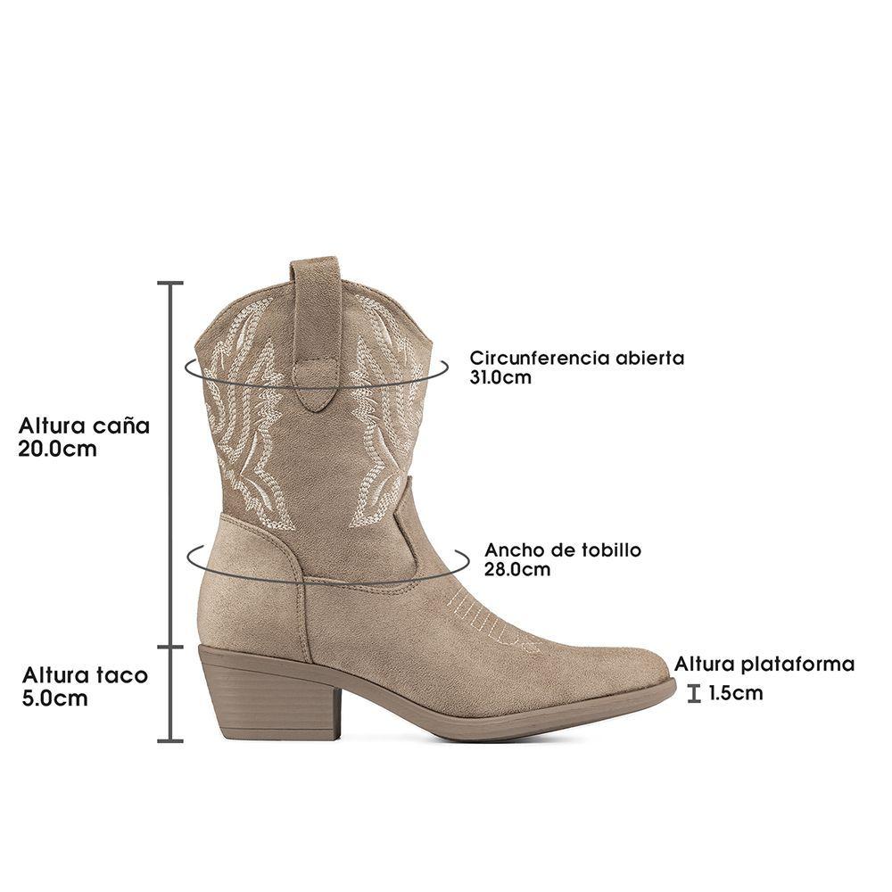 Bota Taco Mujer Estilo Vaquero Weide CZY650-7