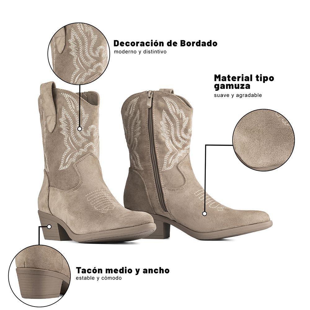 Bota Taco Mujer Estilo Vaquero Weide CZY650-8