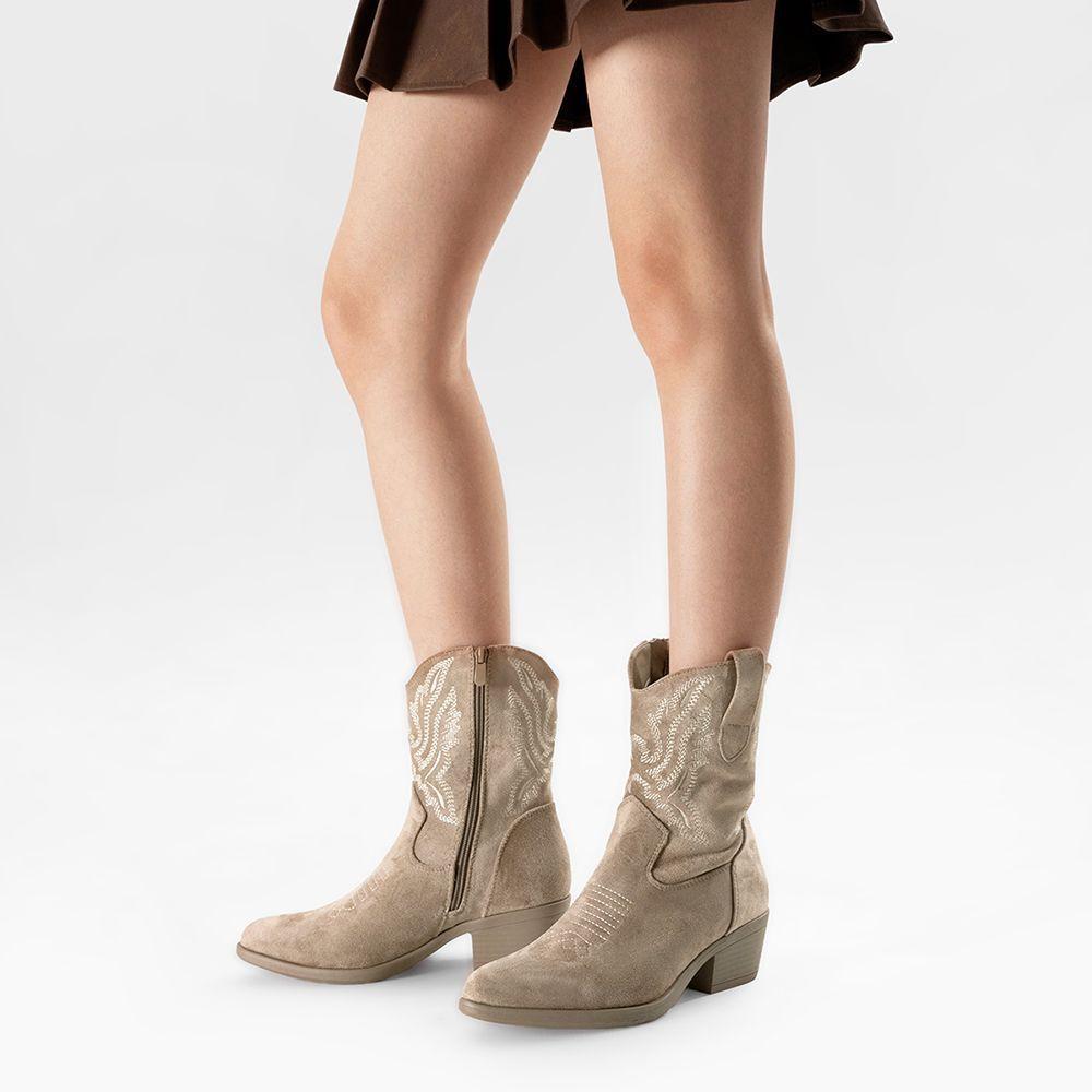 Bota Taco Mujer Estilo Vaquero Weide CZY650-1