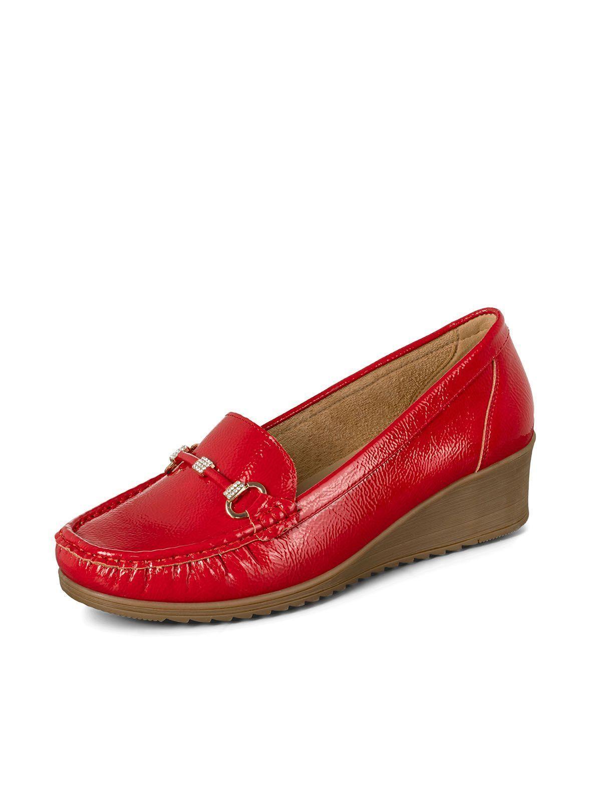 Mocasin Casual Mujer Vintage Cuña Charol Metalica Weide JS73-0
