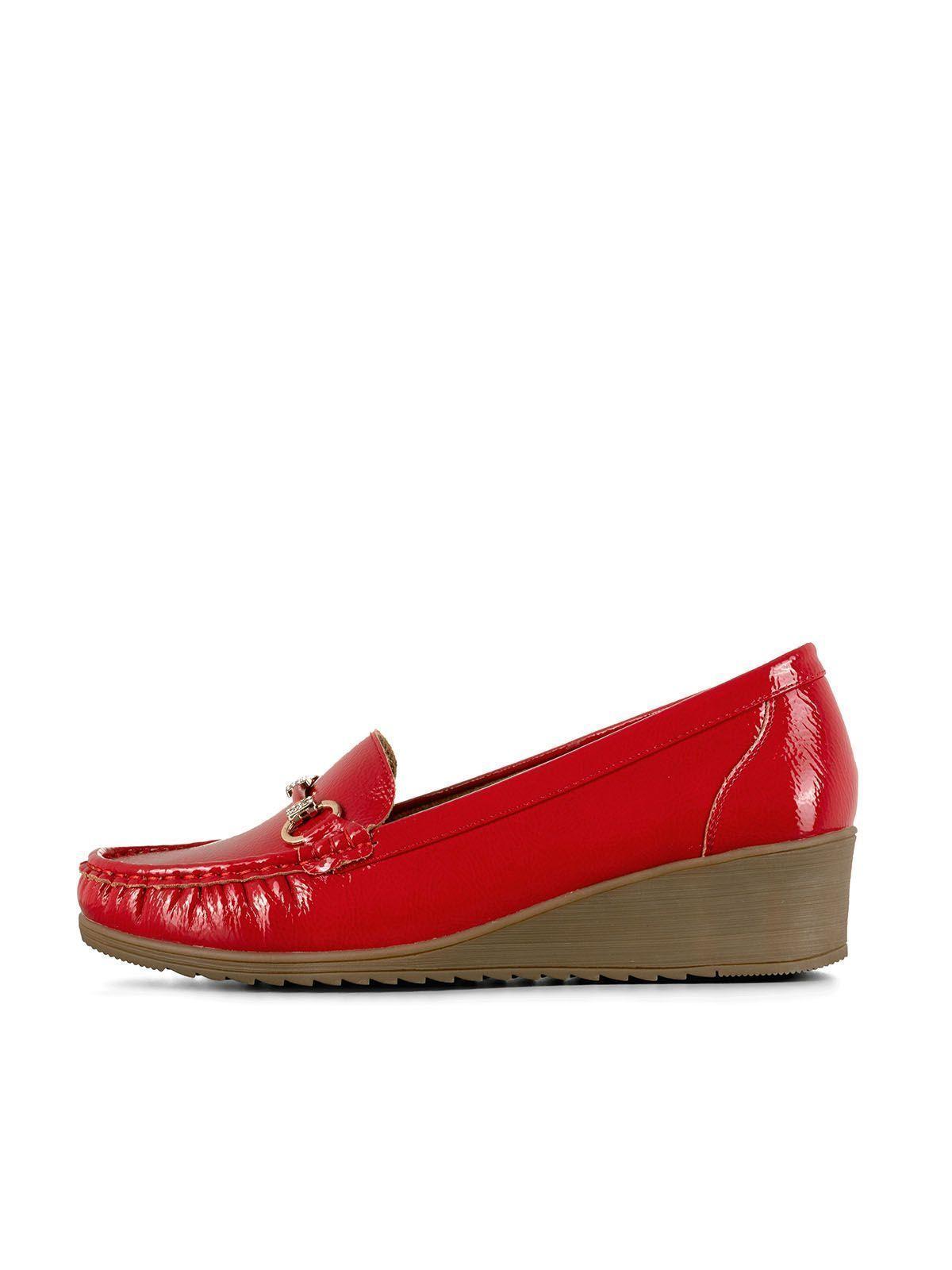 Mocasin Casual Mujer Vintage Cuña Charol Metalica Weide JS73-4