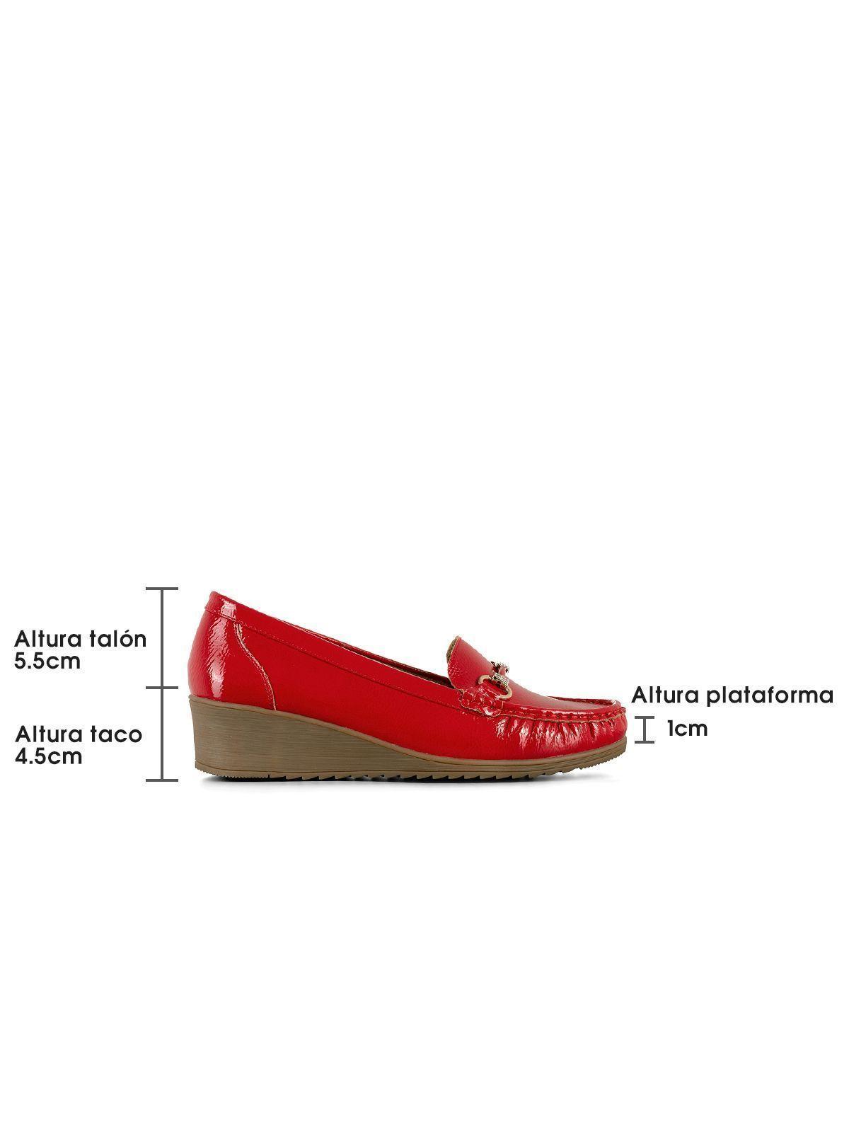 Mocasin Casual Mujer Vintage Cuña Charol Metalica Weide JS73-6