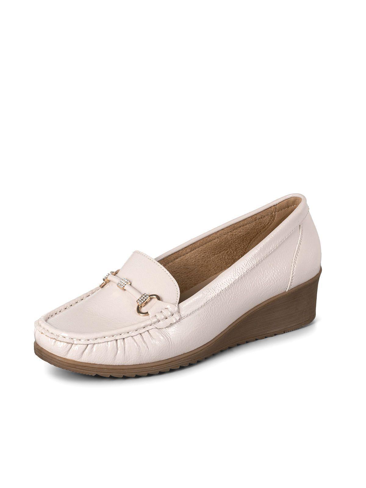 Mocasin Casual Mujer Vintage Cuña Charol Metalica Weide JS73-0