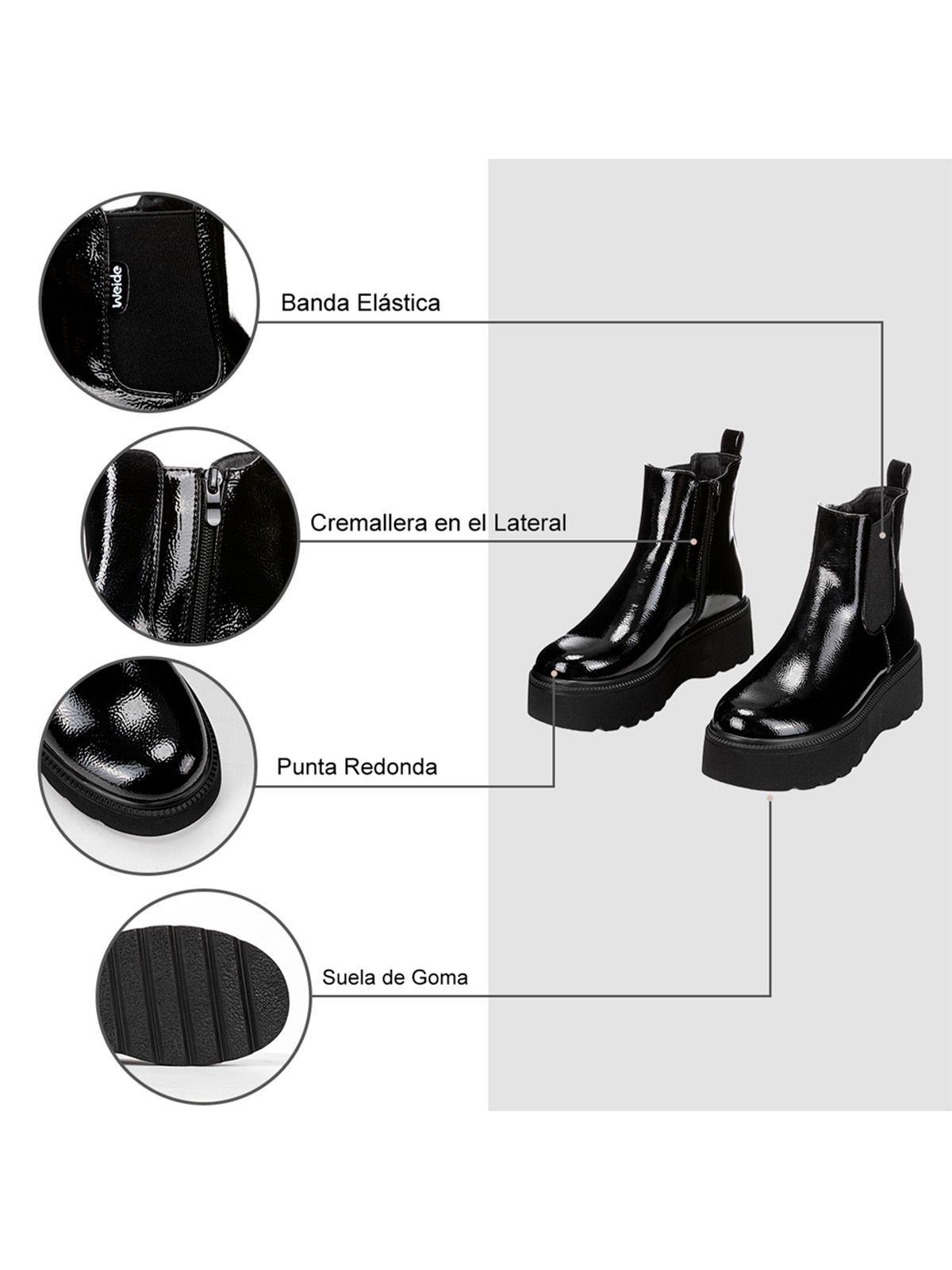 Botin Negro Casual Mujer Weide ZS38-6