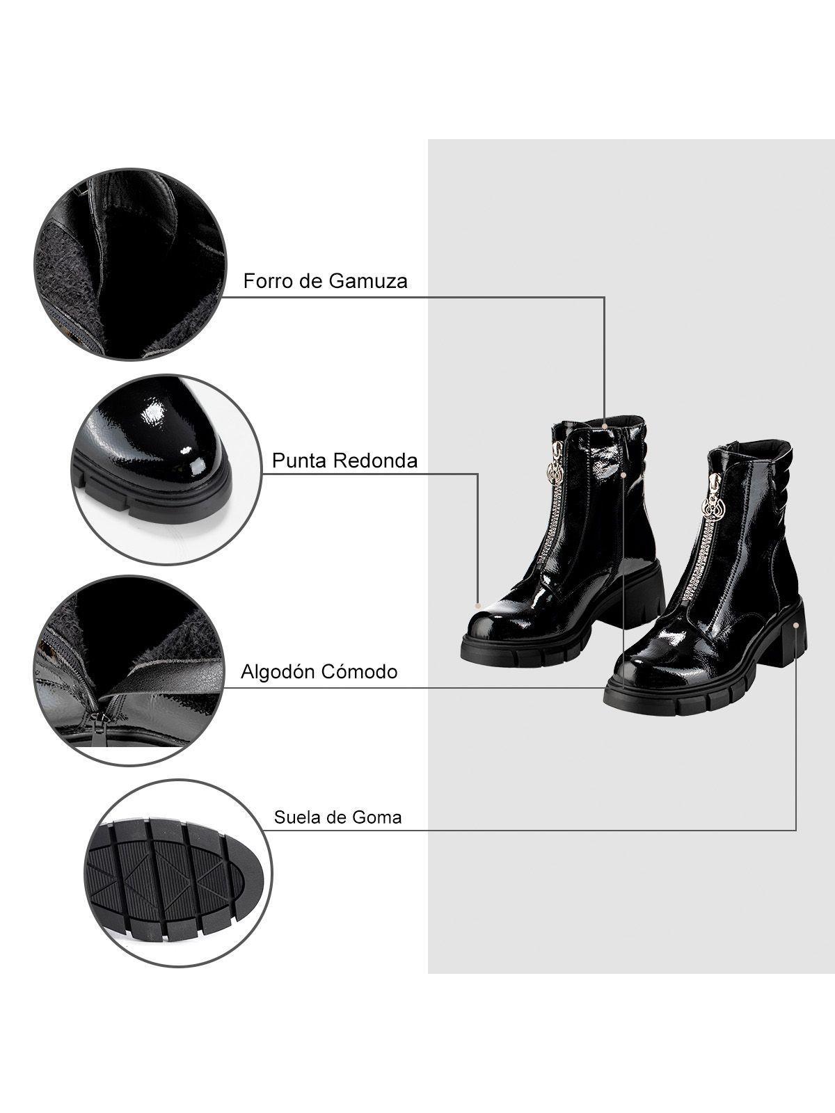 Botin Negro Casual Mujer Weide HX308-6