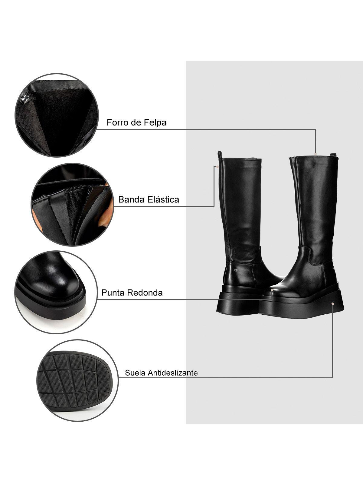Bota Negro Casual Mujer Weide CZY588-6