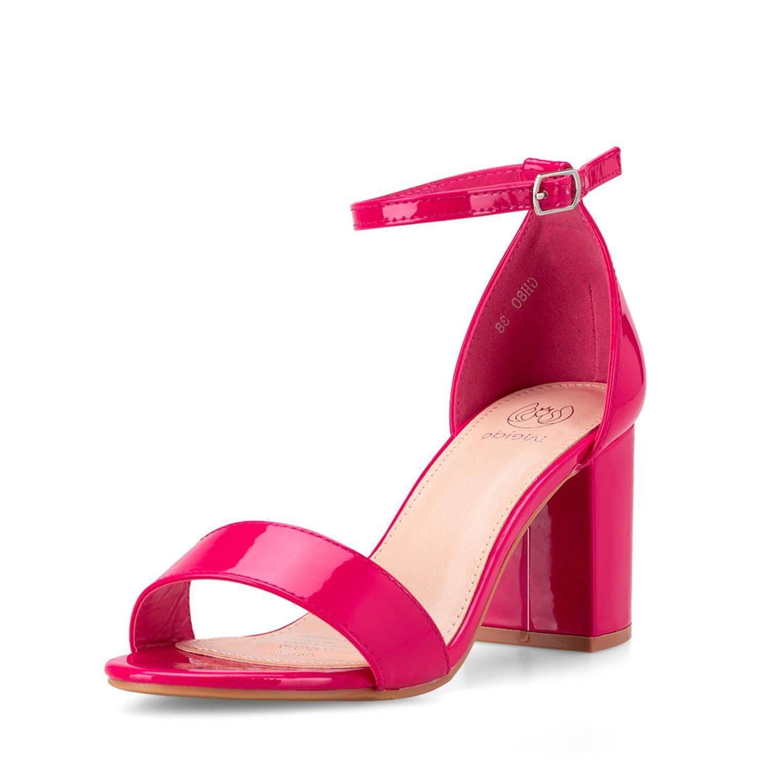 Sandalia Casual Taco Alto Durazno Mujer Weide GH80-1