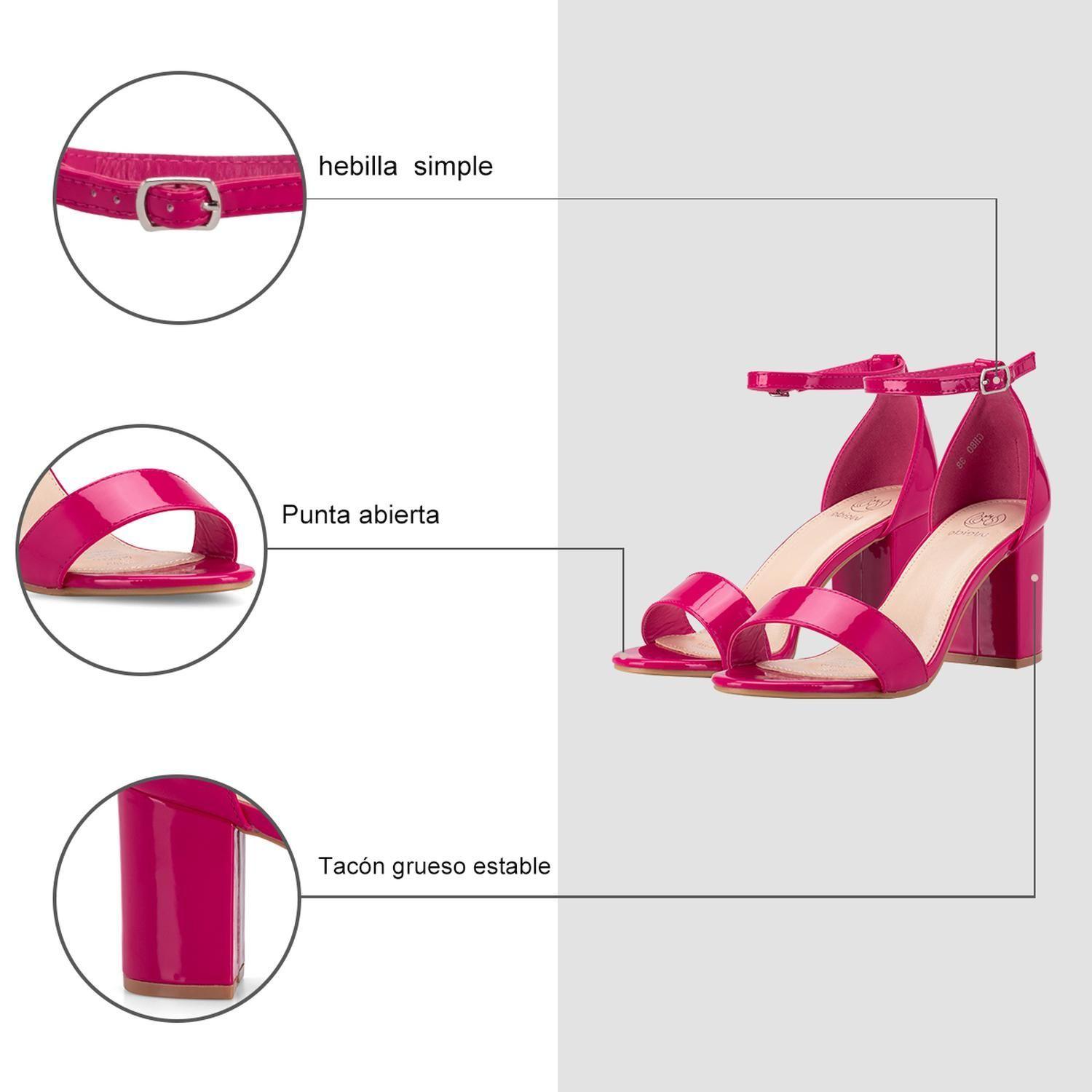 Sandalia Casual Taco Alto Durazno Mujer Weide GH80-5