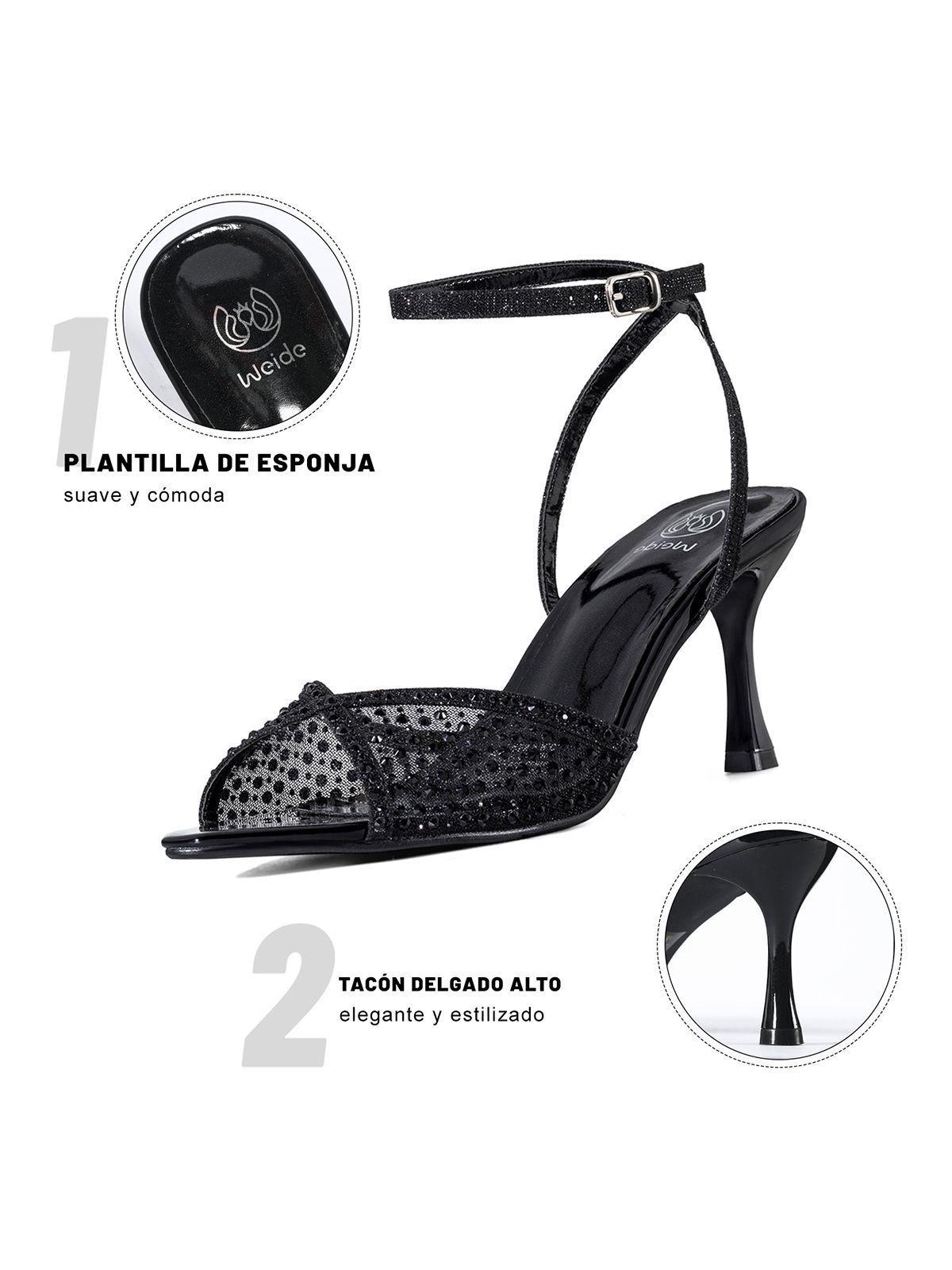 Sandalias Formal Malla PU Mujer Aguja Weide QIU526-5