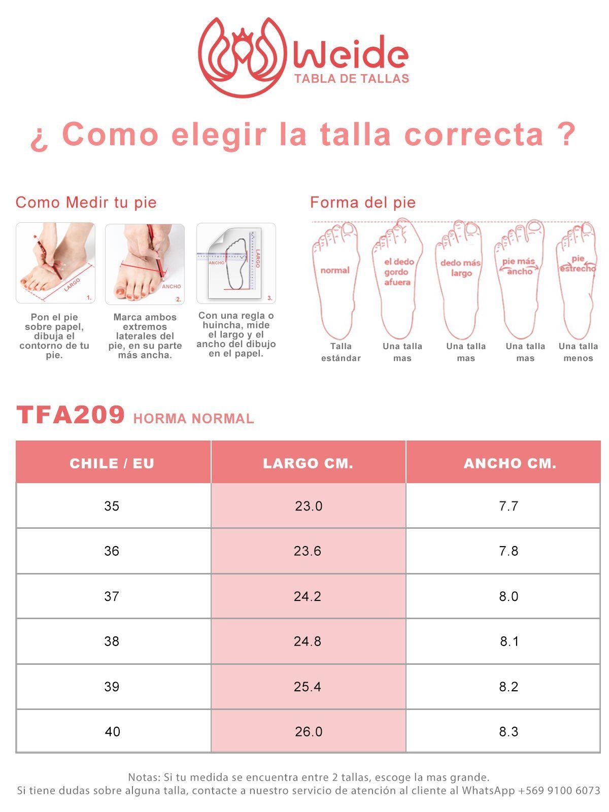 Zapatilla Deportiva Mujer Clásico De Colores Weide TFA209-3