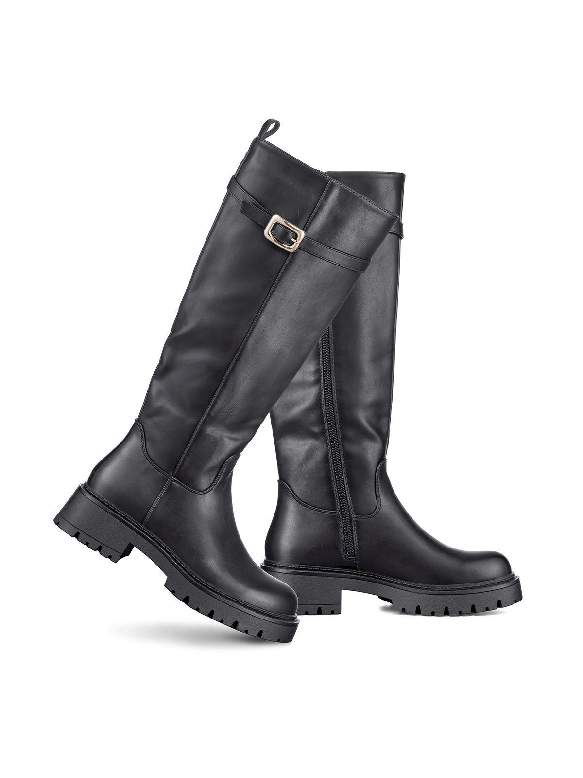 Bota Larga Mujer Eco Cuero Moda Antideslizante Weide CZY617-5