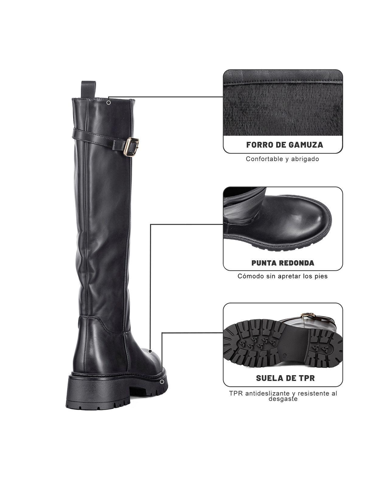 Bota Larga Mujer Eco Cuero Moda Antideslizante Weide CZY617-8