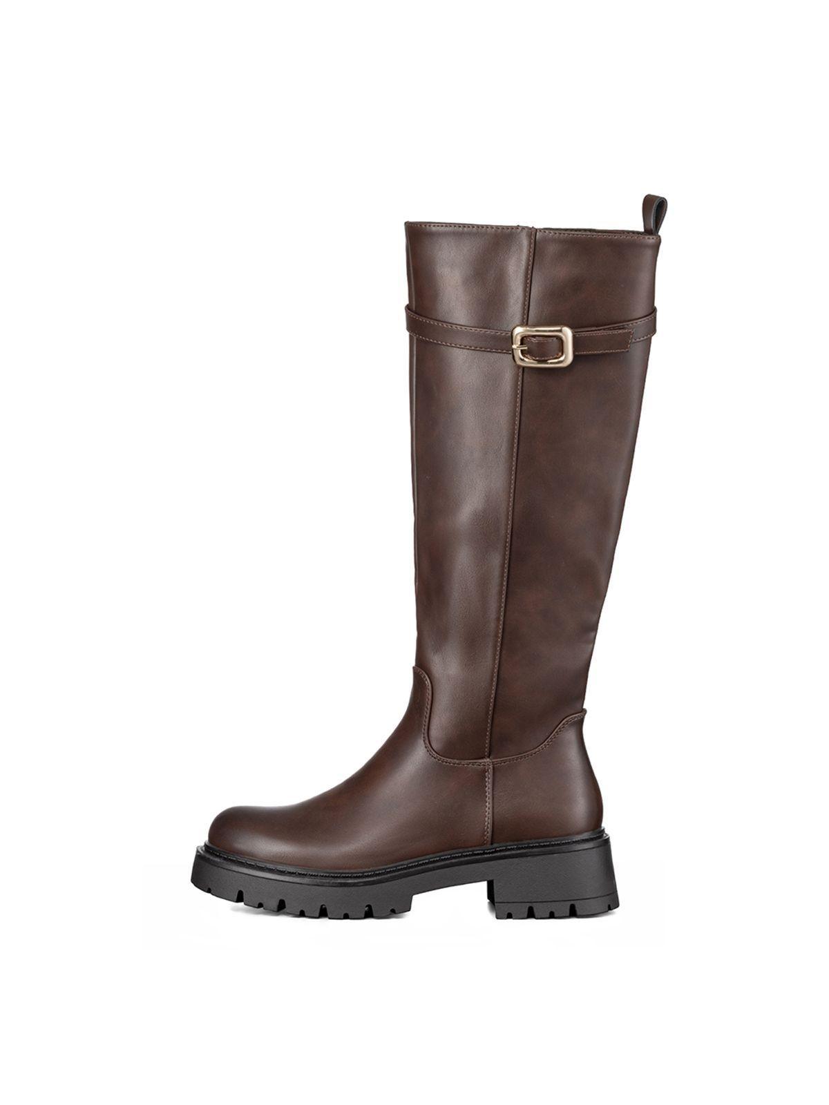Bota Larga Mujer Eco Cuero Moda Antideslizante Weide CZY617-0