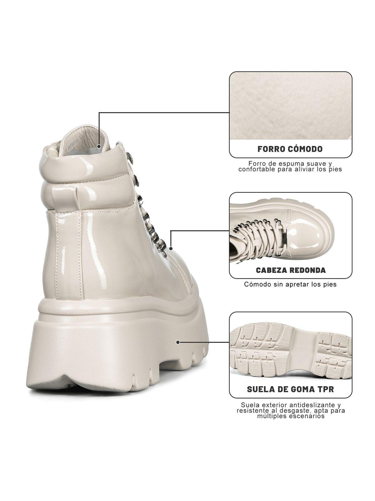 Botin Beige Casual Mujer Weide DH56-8