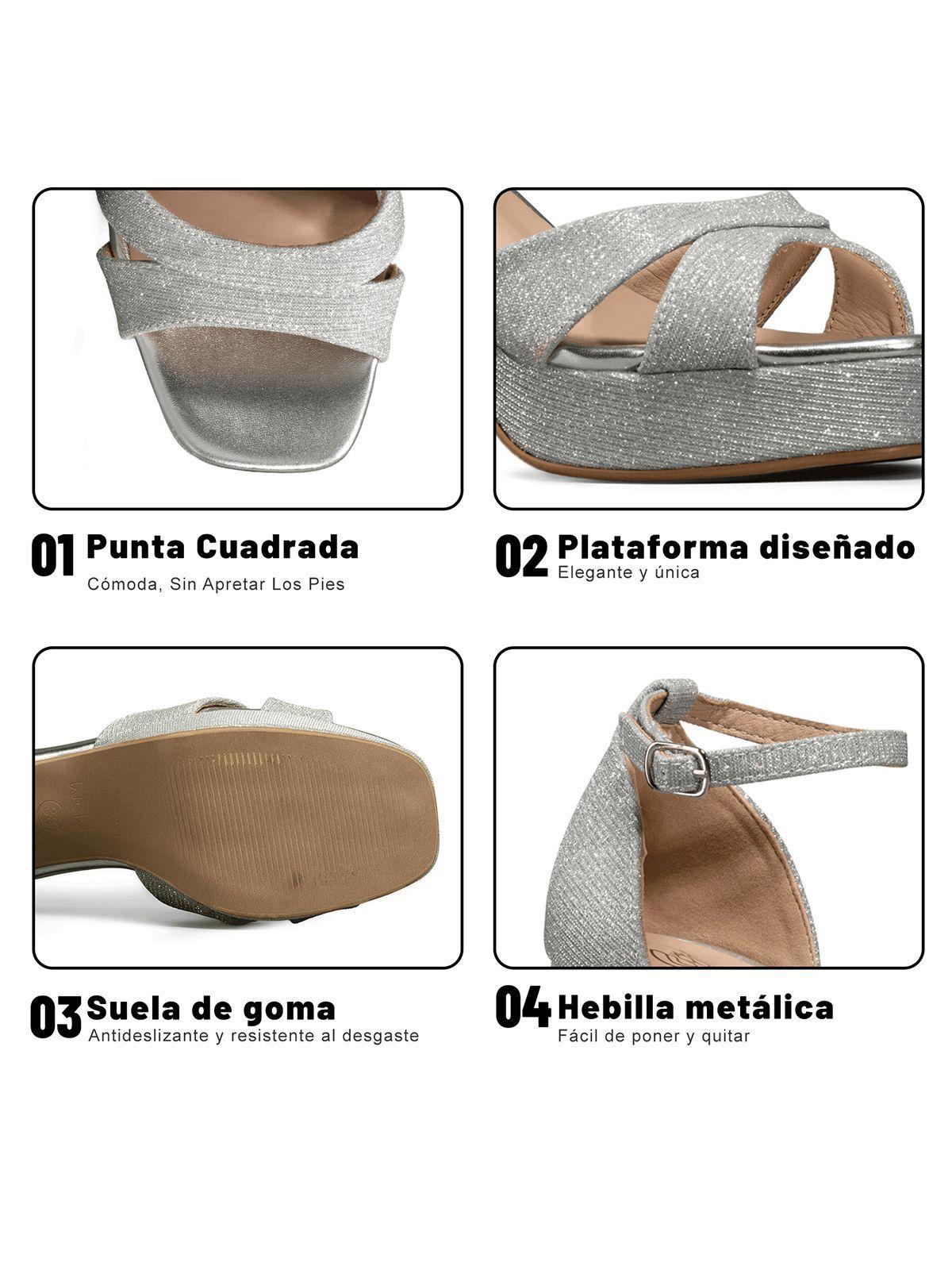 Sandalias Taco Alto Moda Fiesta Mujer Weide YOU551-7