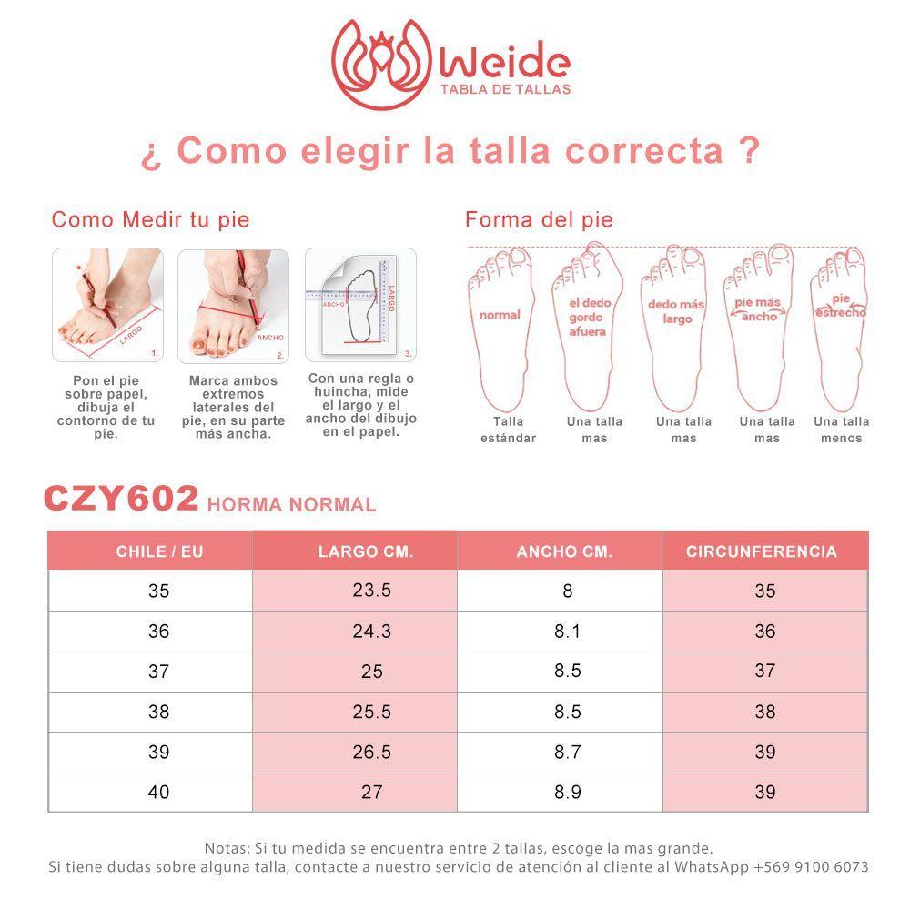 Bota Larga Mujer Tacon Grueso Vintage Elegante Weide CZY602-3