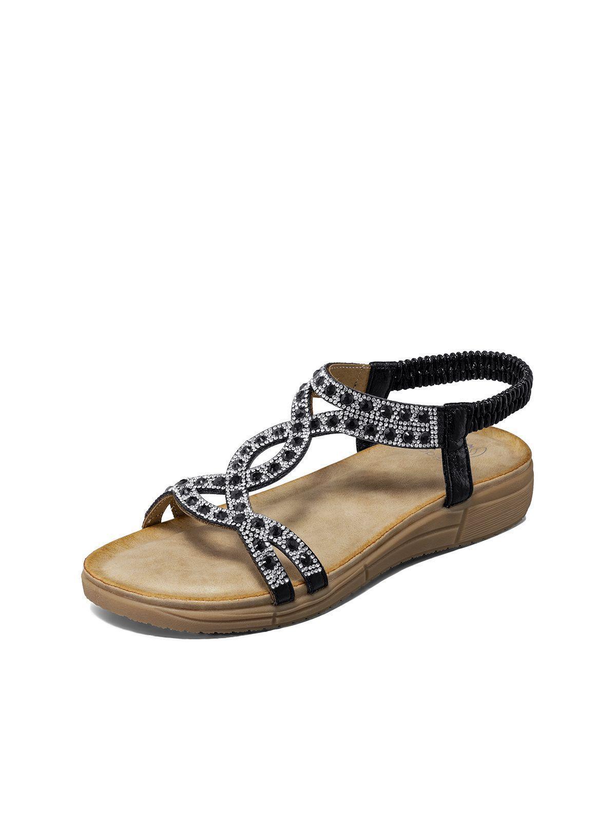 Sandalia Plana casuales Pedrería  Mujer Weide Js76-0