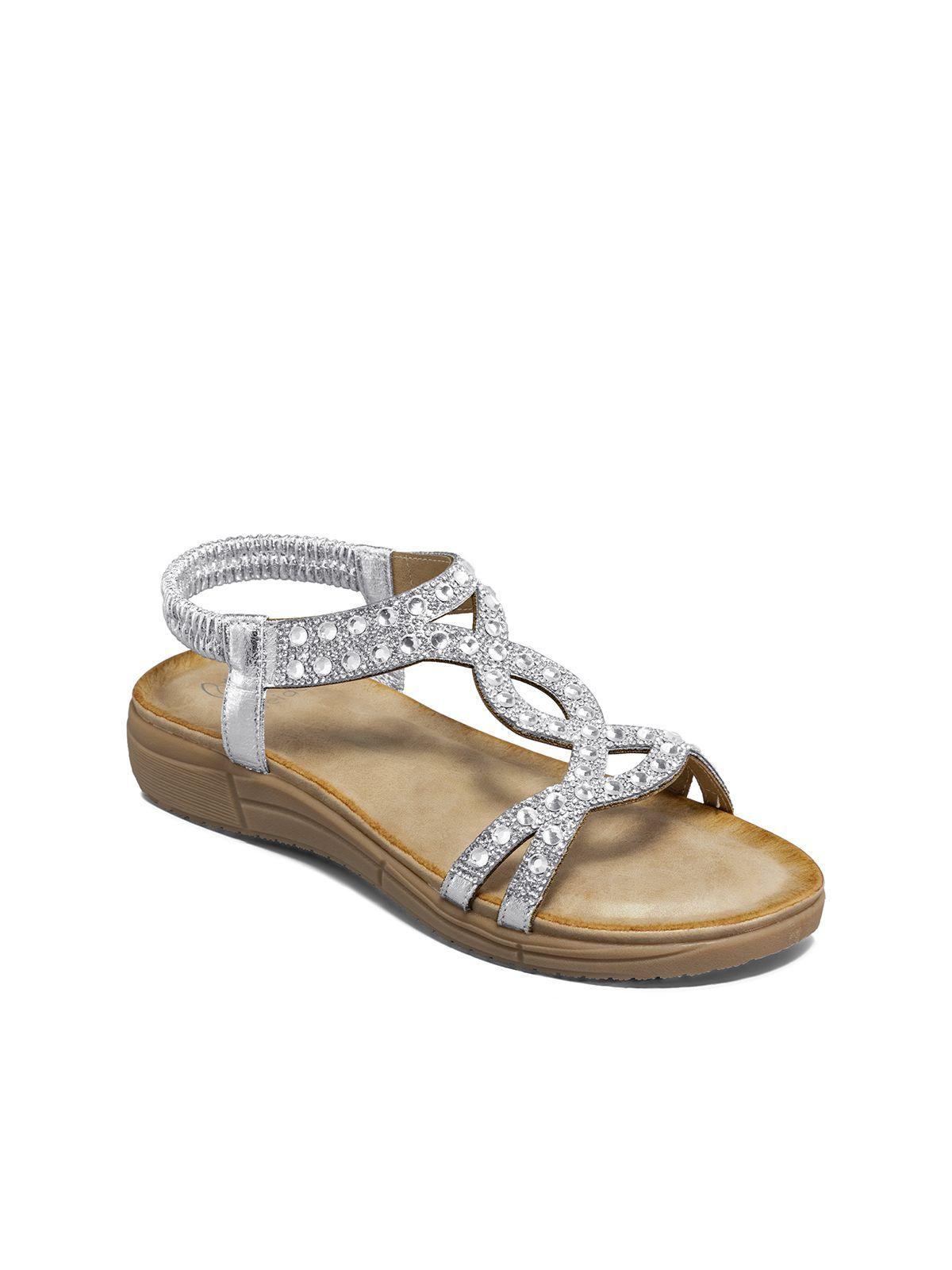 Sandalia Plana casuales Pedrería  Mujer Weide Js76-4