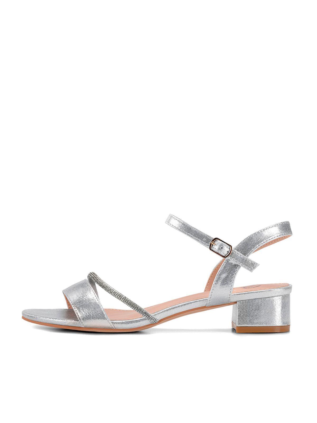 Sandalia Taco Plateada Fiesta Mujer Weide YOU220-4