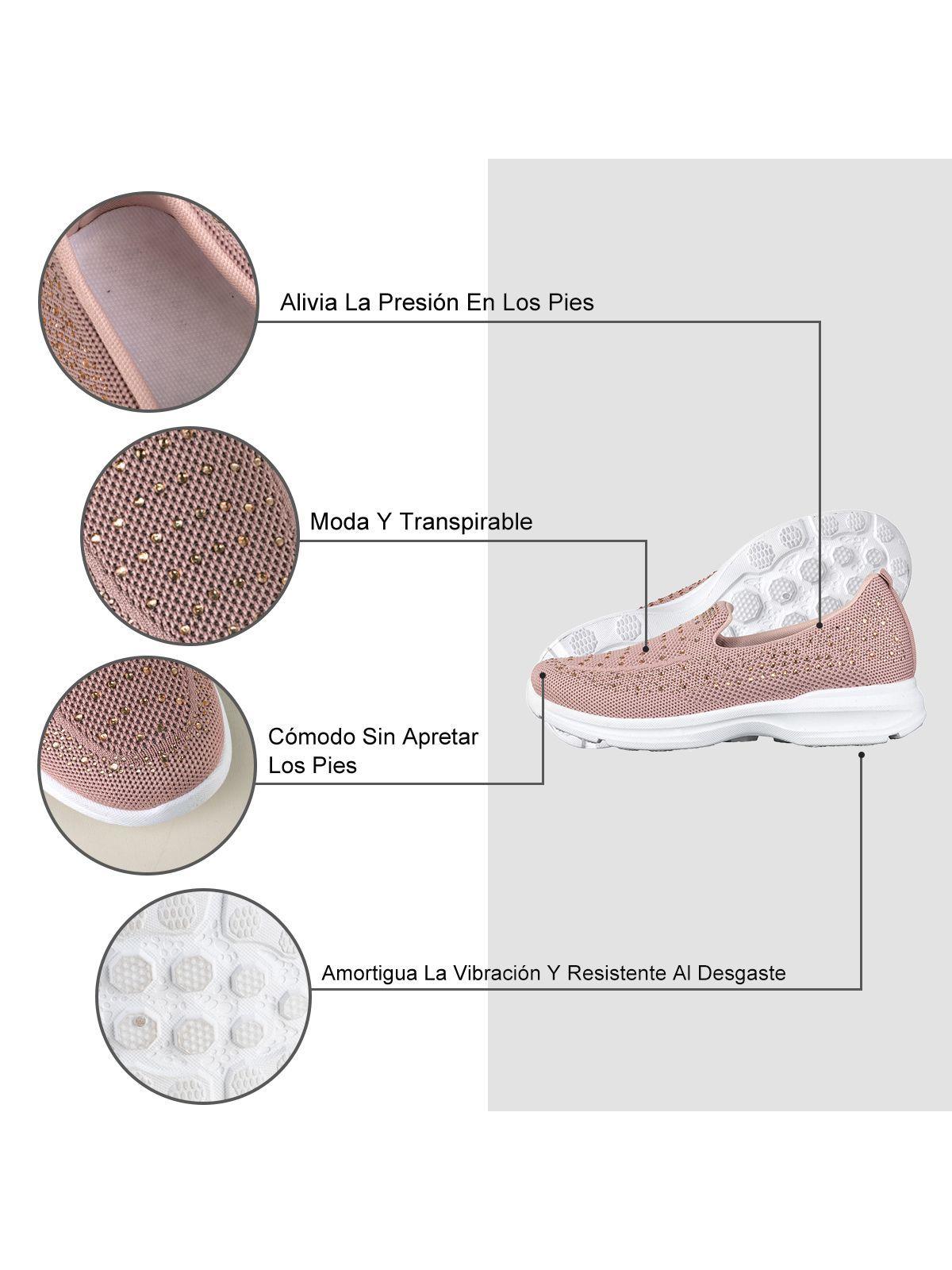 Zapatilla casual Mujer Slip On Con Pedrería Weide TFA203-7