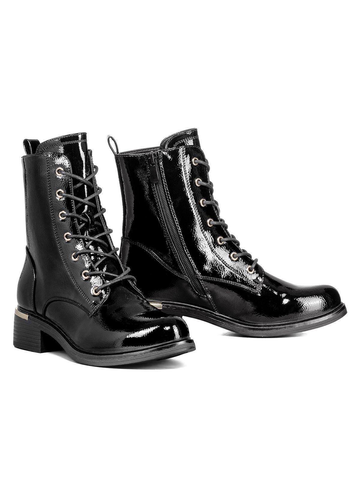 Botin Casual Mujer Charol Clasico Moda Weide HX506-5