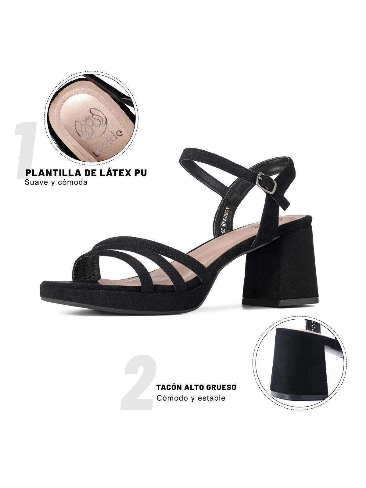 Sandalias Casual PU Textil Mujer Cuadrado Weide YOU531B-5