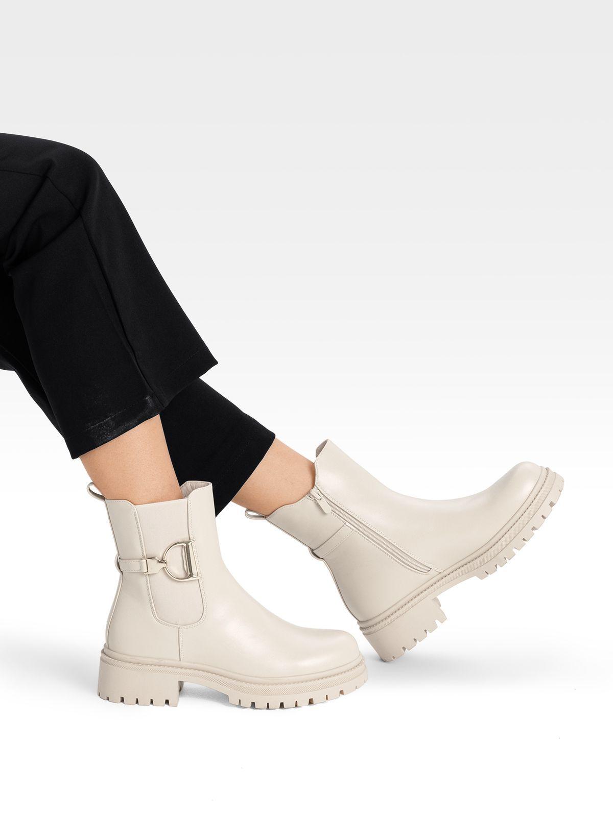 Botin Casual Mujer Eco Cuero Con Felpa Comodo Weide ZS60-1