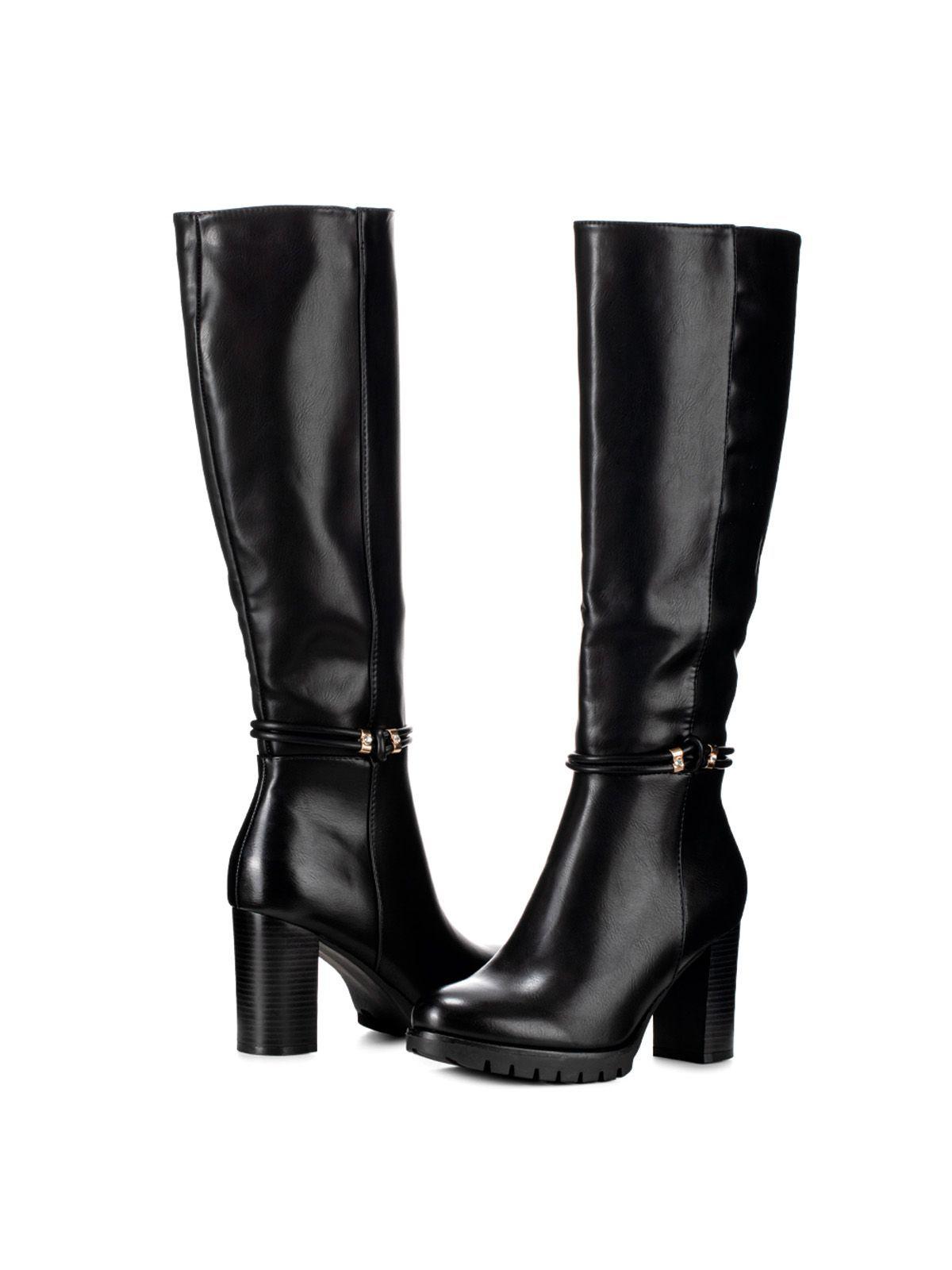 Bota Negro Casual Mujer Weide CZY583-3