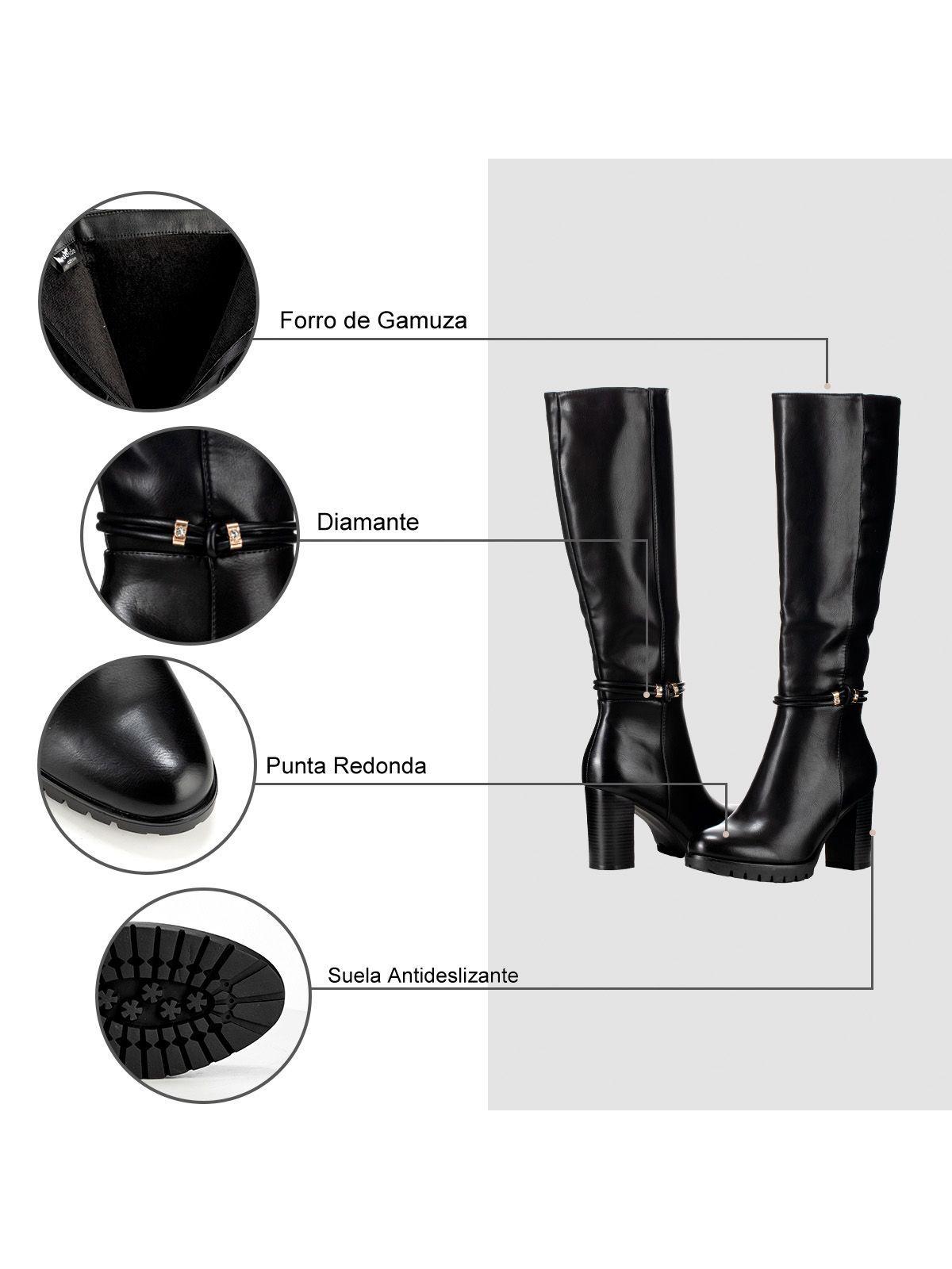 Bota Negro Casual Mujer Weide CZY583-6